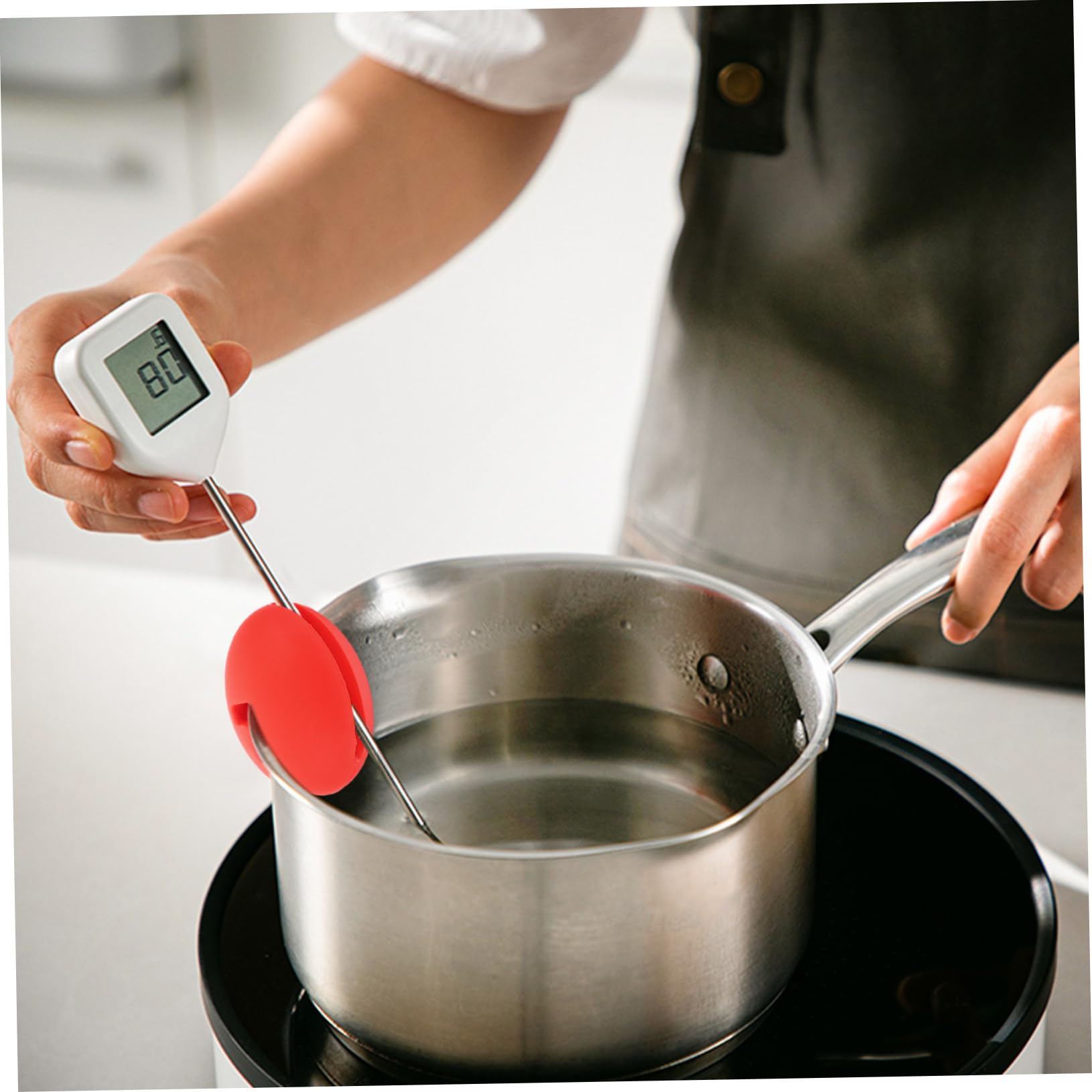 Clip Pour Thermomètre De Cuisine En Silicone - Support Résistant à La Chaleur (260°C) - Pour Bonbons, Barbecue - 6