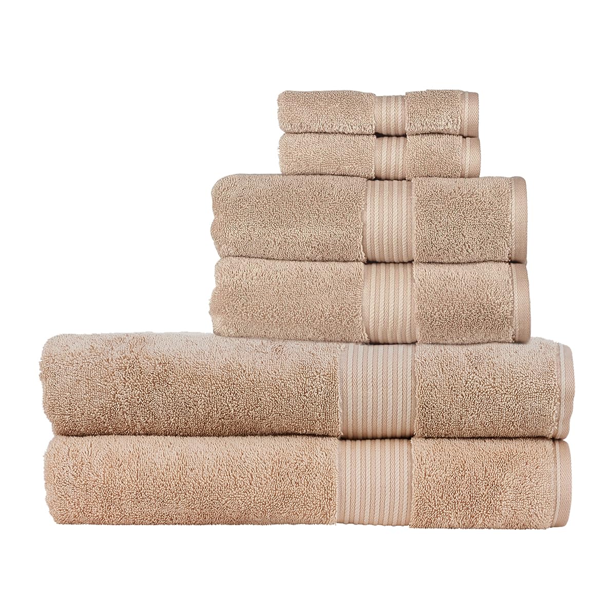 Christy Supreme Hygro 2 Hand Towels Set | Blush Pink | 100% Luxury Supima Cotton | Ultra Soft | Super Absorbent | 650GSM | Plush and Long Lasting — view 98