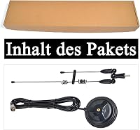 Antenă radio amator HYS VHF UHF cu bază magnetică puternică, 2 m și 70 cm, cablu coaxial RG58 de 4 m cu conector PL259 6