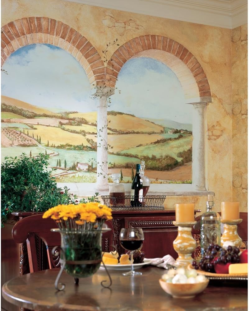 Tuscan View XL Wallpaper Mural 6' x 10.5' Tuscan Wall Murals