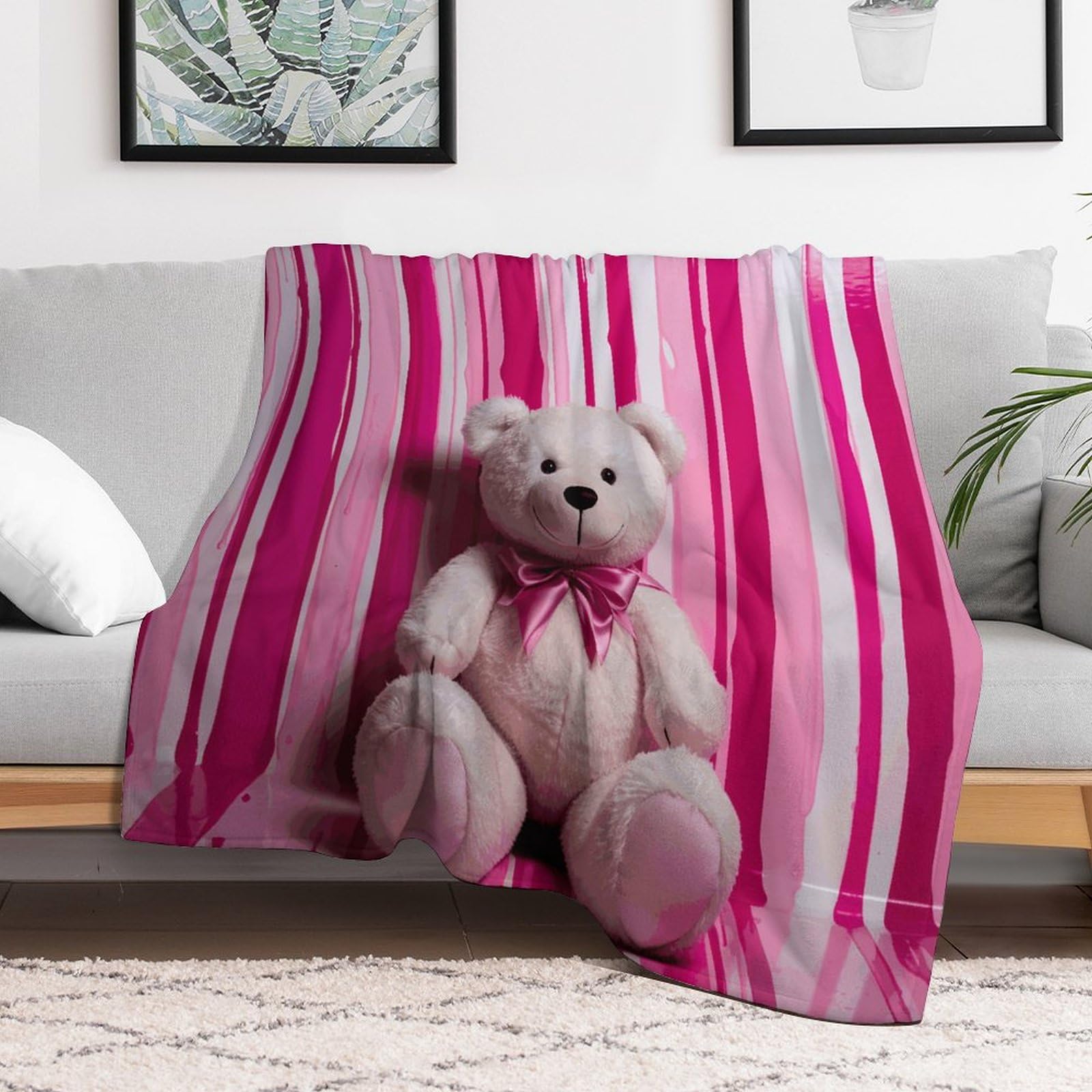 Couverture en micro polaire confortable pour climatisation grand lit