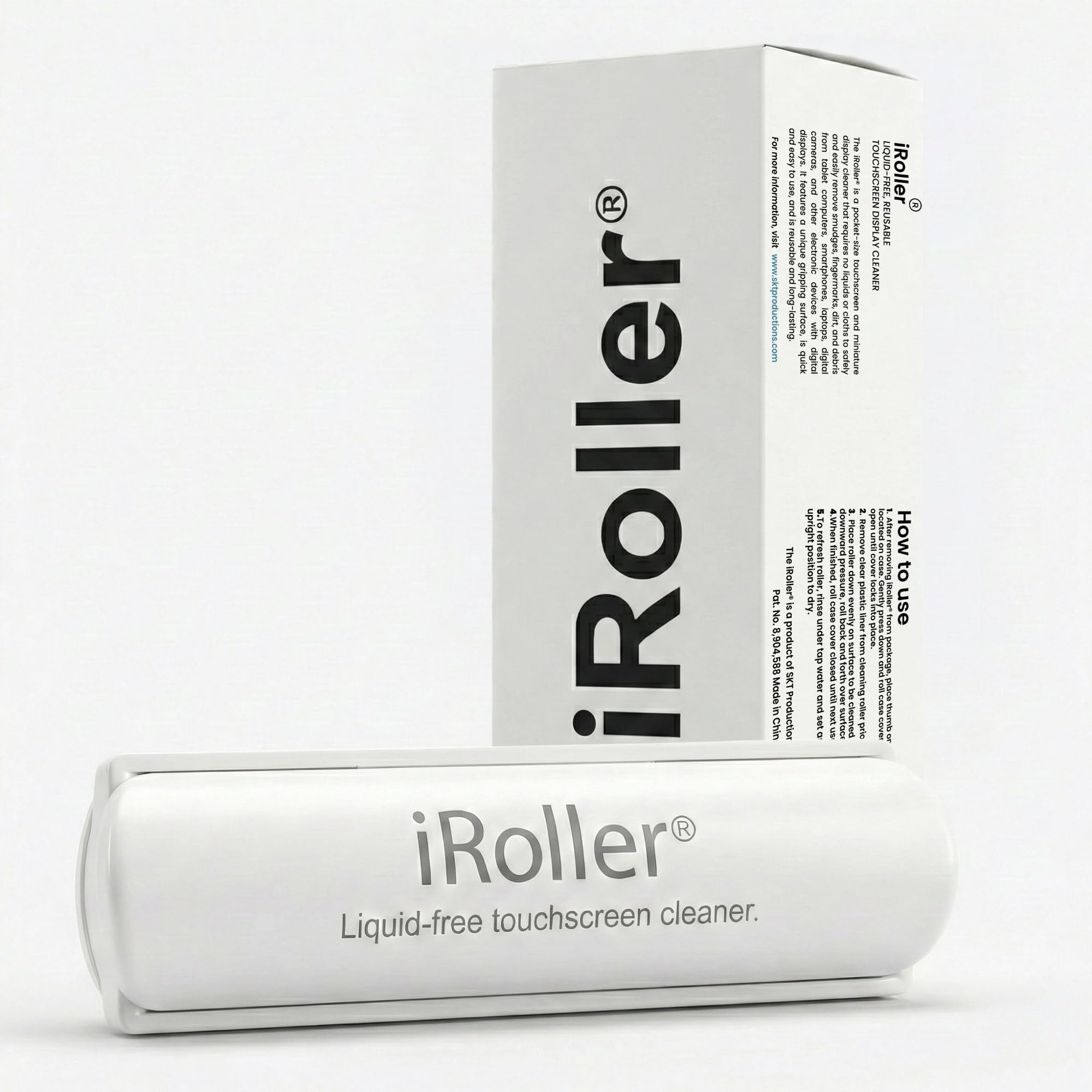Screen Cleaner by iRoller - No Need for Spray or Wipes - Liquid Free iPad Screen Cleaner Roller Tool - Washable & Reusable - Phone Screen Cleaner Ideal for iPhone, Laptop, Computer Touchscreen - 3.5"