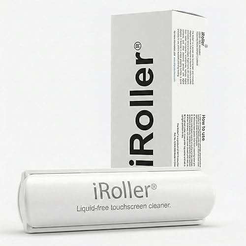 Screen Cleaner by iRoller - No Need for Spray or Wipes - Liquid Free iPad Screen Cleaner Roller Tool - Washable & Reusable - Phone Screen Cleaner Ideal for iPhone, Laptop, Computer Touchscreen - 3.5"