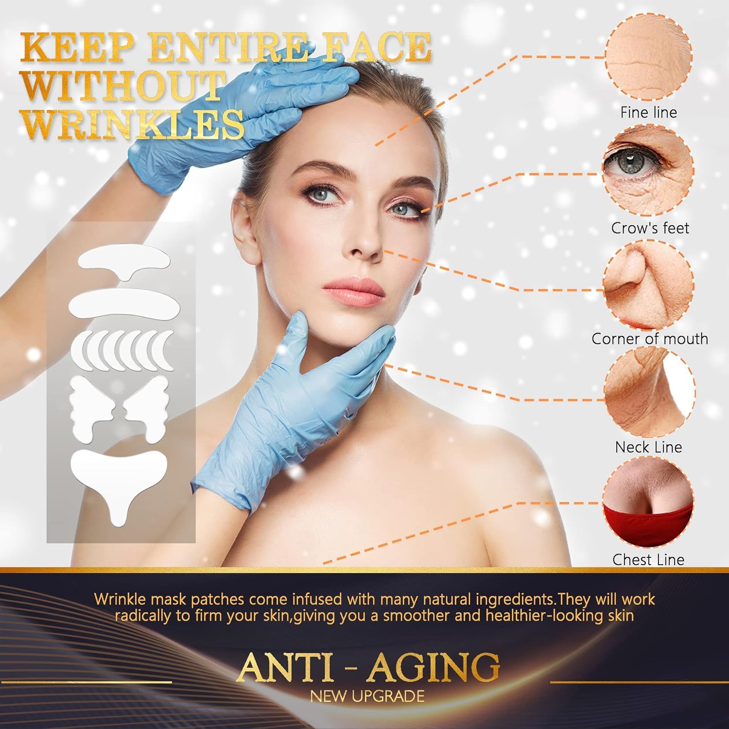 Photo 1 of GETPUNA Reusable Silicone Wrinkle Patches - 11 Pcs