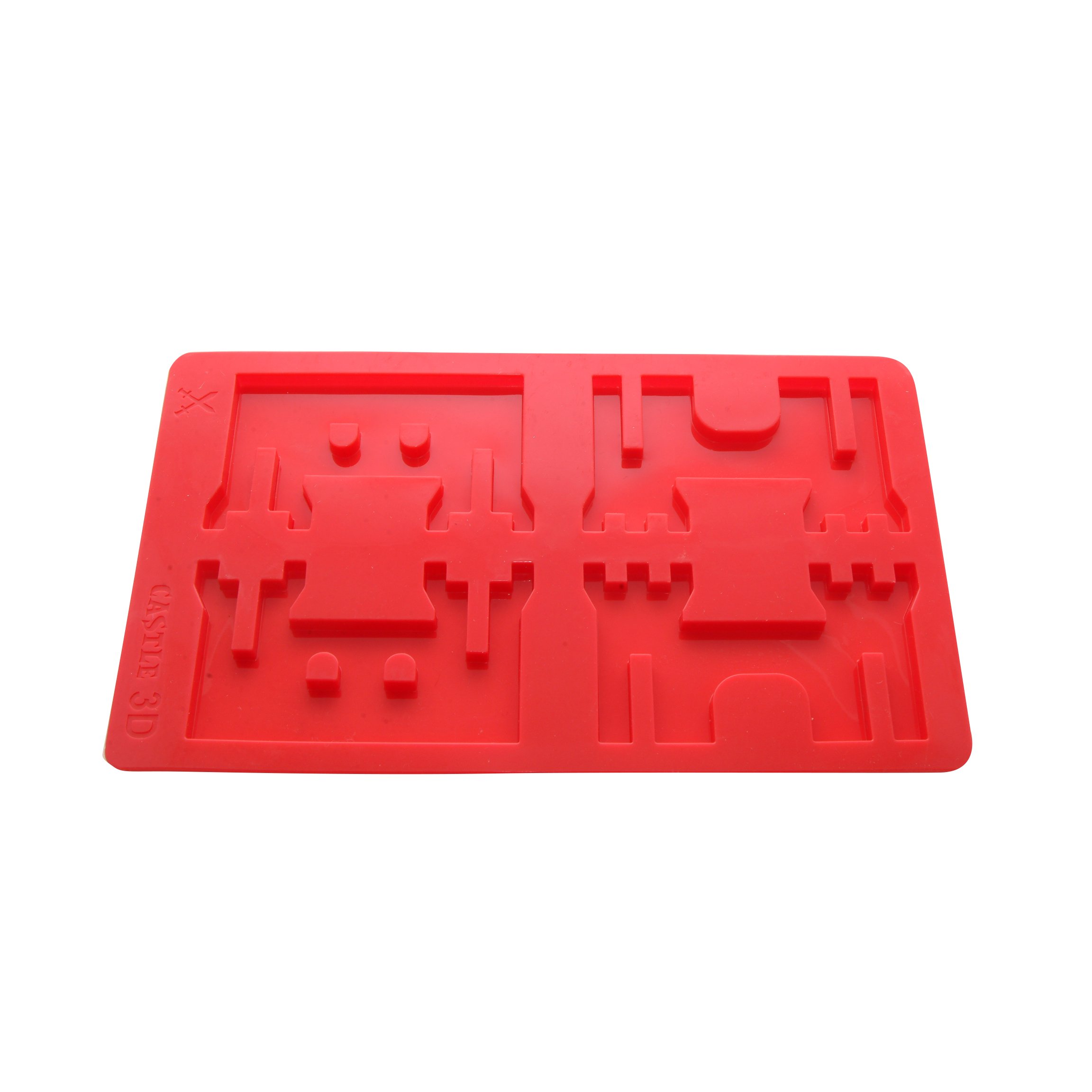 Mason Cash 3D Silicone Chocolate Castle Mould, Red