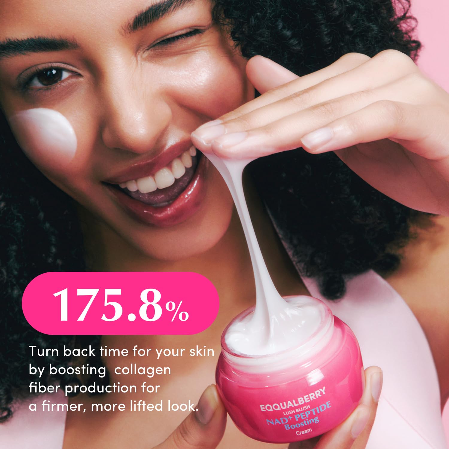 EQQUALBERRY NAD+ Peptide Boosting Cream – Collagen-Enhancing Moisturizer for Skin Elasticity, Healthy Aging&Wrinkle Care – Korean Skincare Anti-Aging Face Cream with Peptides (1.69 fl.oz / 50ml) - Image 4