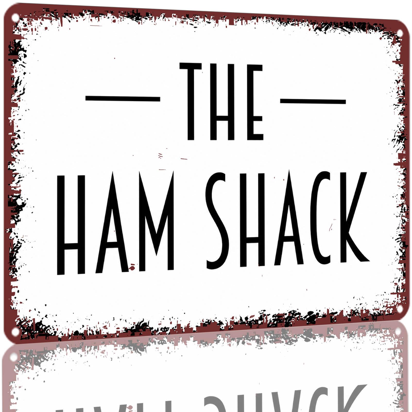 Kwqdozf As Pic Vintage The Ham Shack Metal Tin Sign 8X12 Inch Aluminum Wall Decor For Home