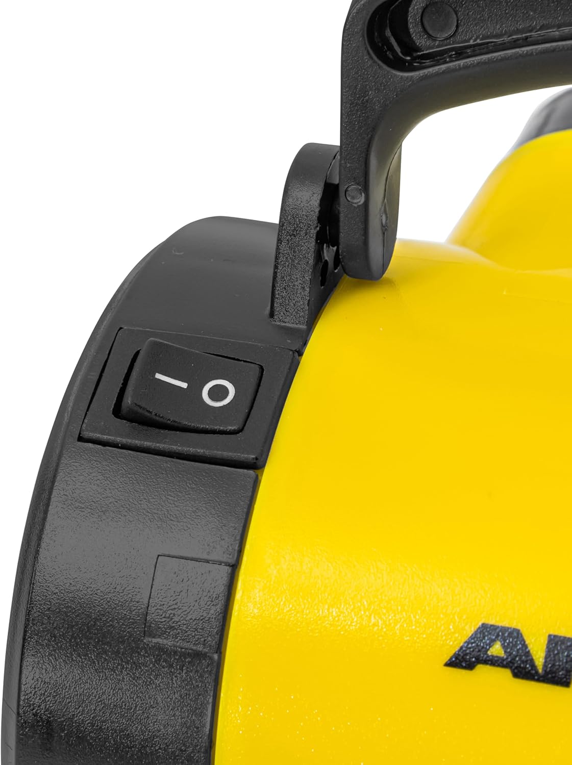 Close-up of the 120-volt power plug for the Airhead AHP-120 air pump.