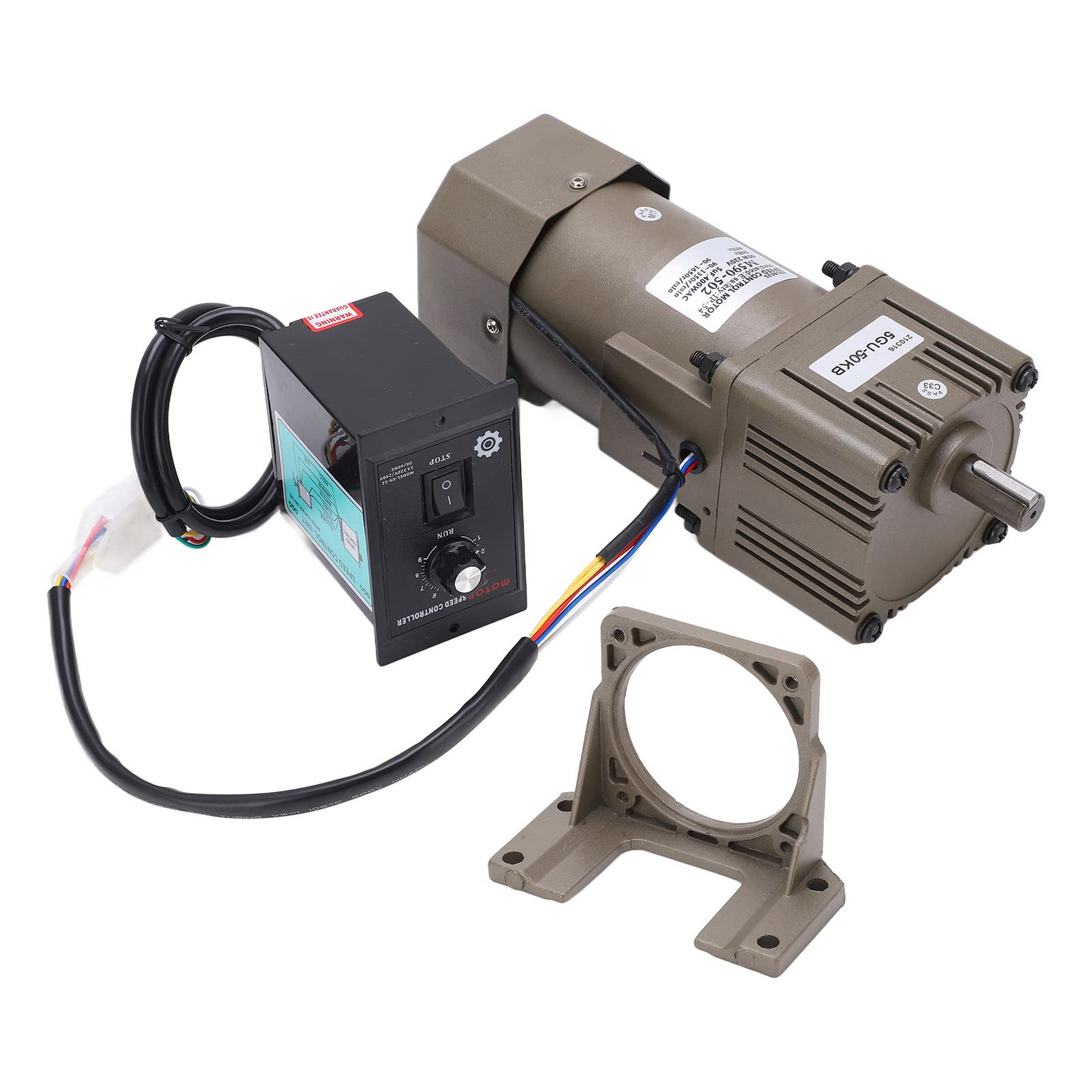 motor asincrono monofasico + Motor de engranaje eléctrico, CA 220V 90W Velocidad ajustable de desaceleración del motor de engranaje asíncrono monofásico(50K)