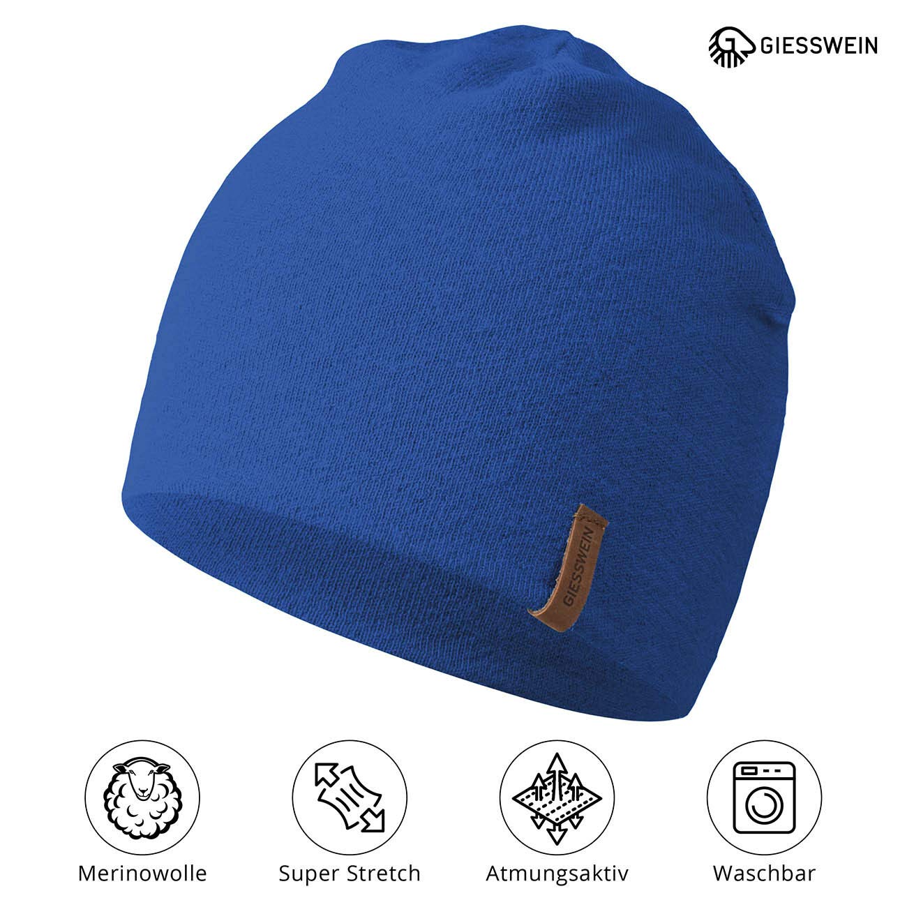Giesswein Merino Mütze Gehrenspitze - Damen & Herren Sportmütze, Strickmütze aus Merinowolle, Cap, Unisex Beanie