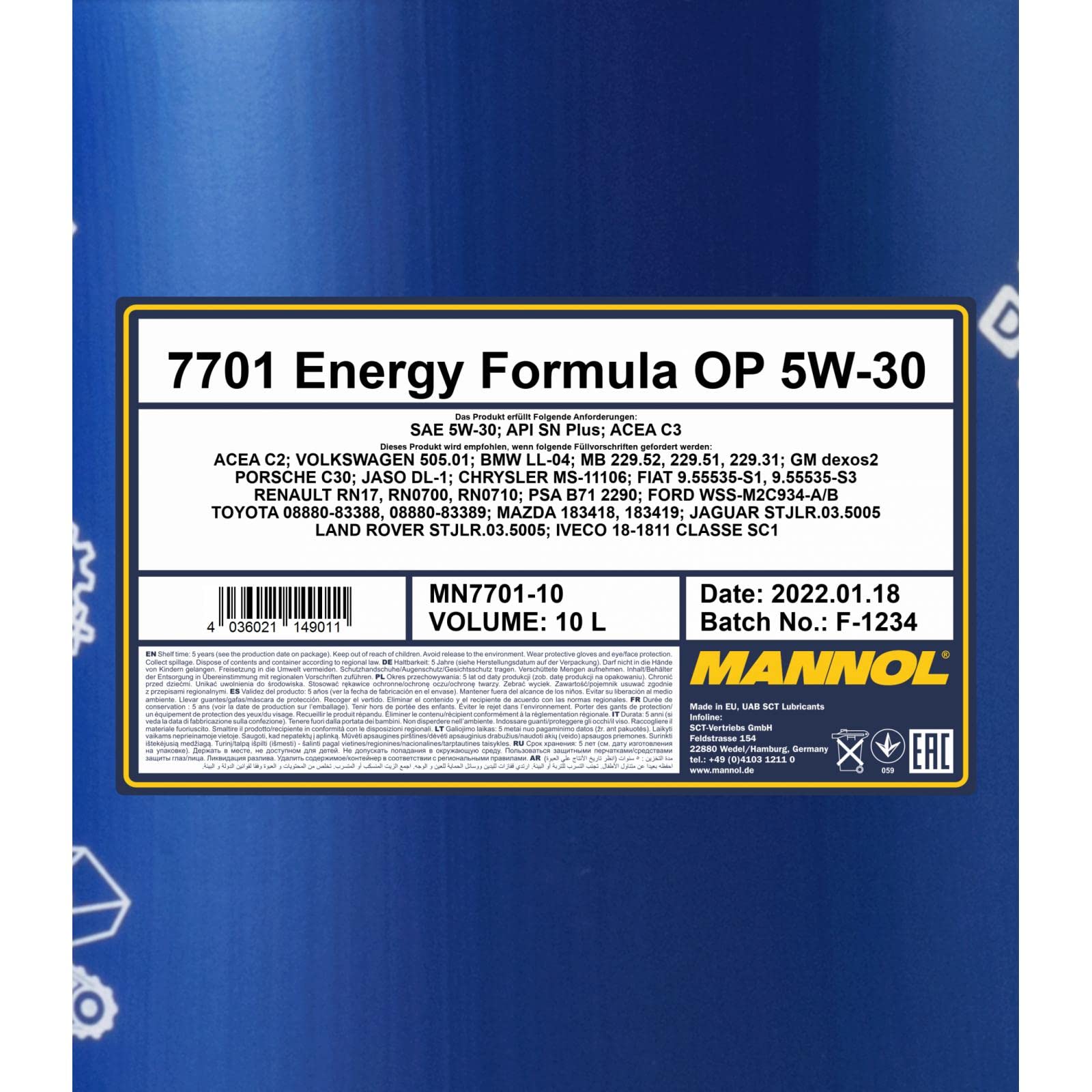 7701 Energy Formula OP 10 Liter