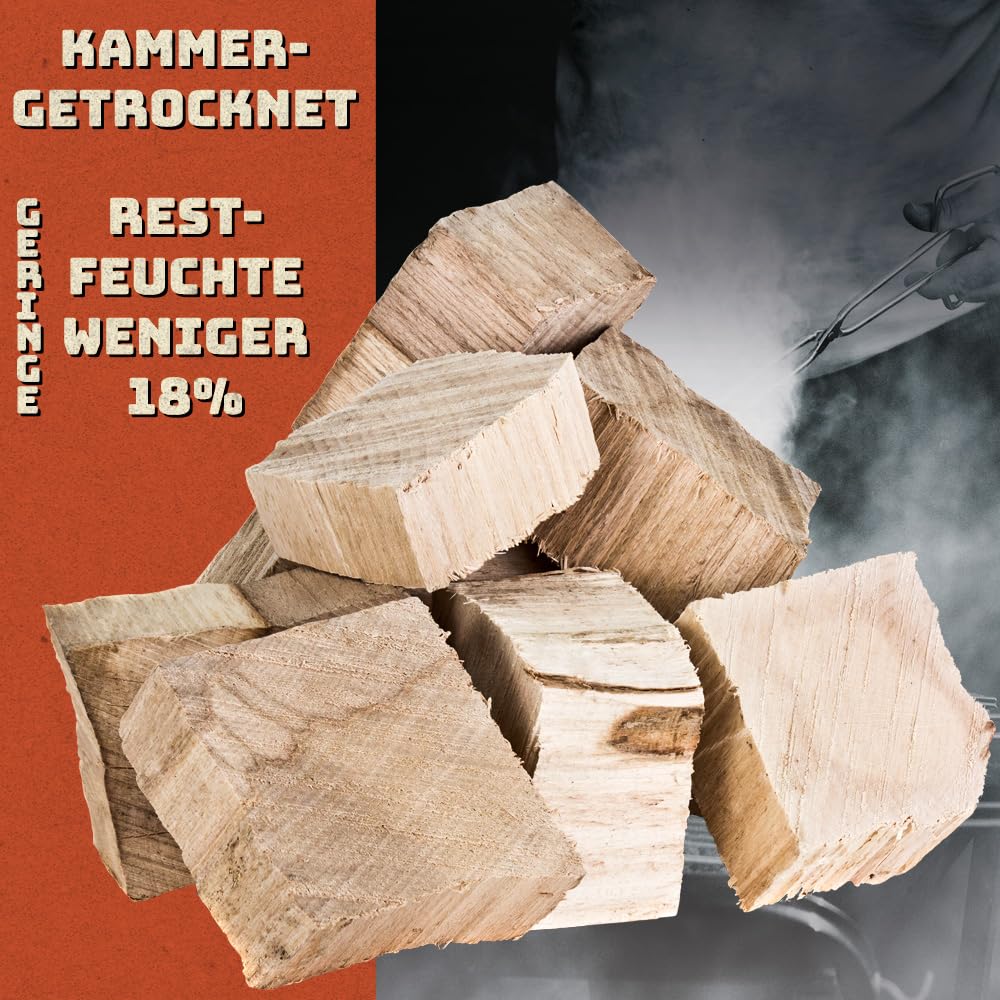 Kingpower Morceaux à Fumer hêtre 2-4 kg XXXL Bois Fumage Grill Fumé Blocs de Fumage Smoking Chunks, Quantité:4 kg