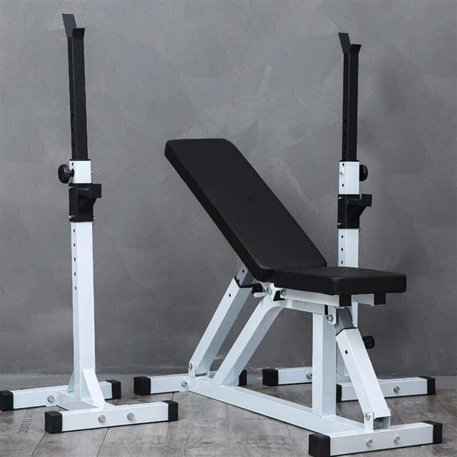 SaryEdge Squat Rack Strength Training Fitness Exercise Equipment Pull Ups Adjustable Squat Stand Dipping Station Gym Weight Bench Press Stand Home,