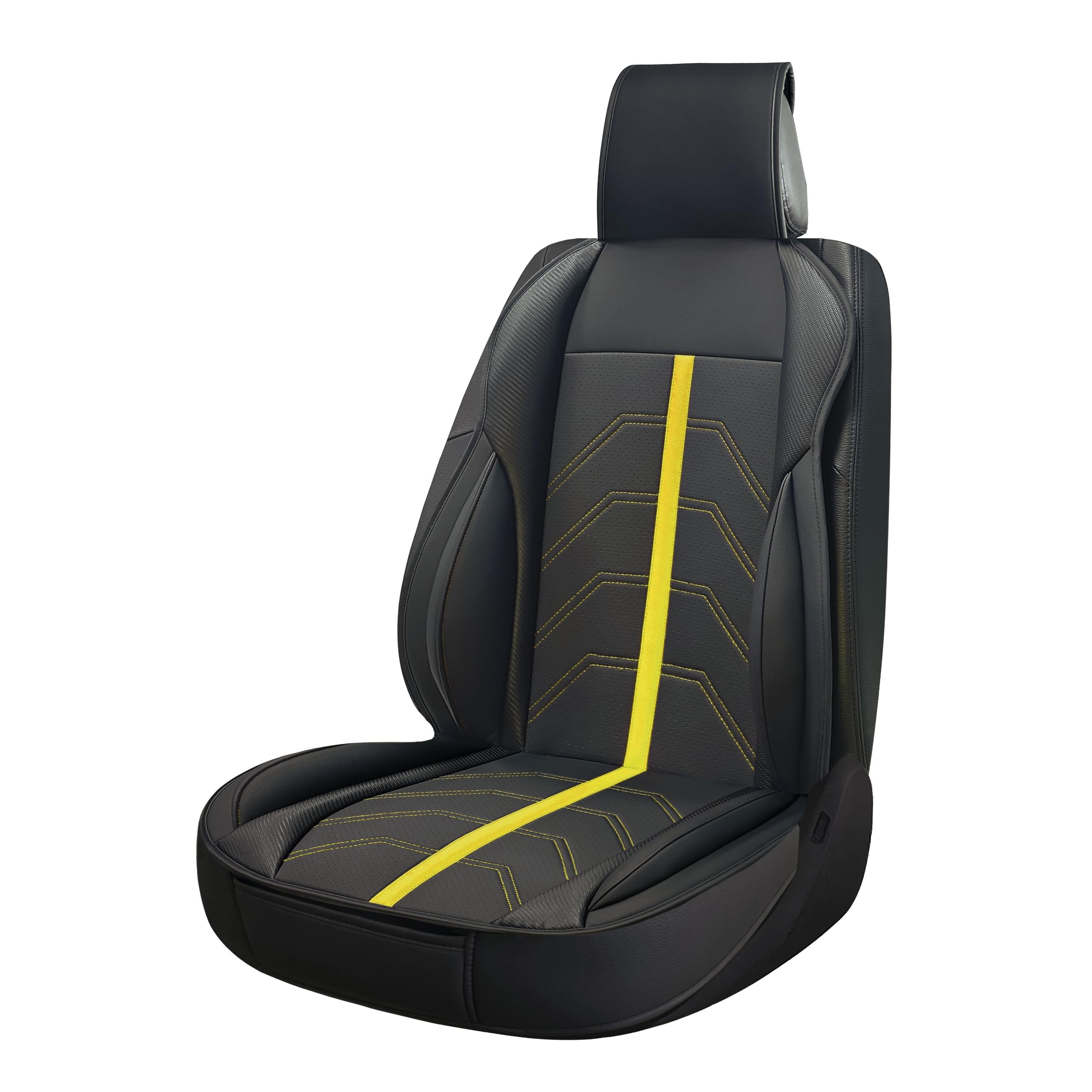 SUMEX Potenza Model Black and Yellow Universal Waterproof Synthetic Leather Seat Backrest