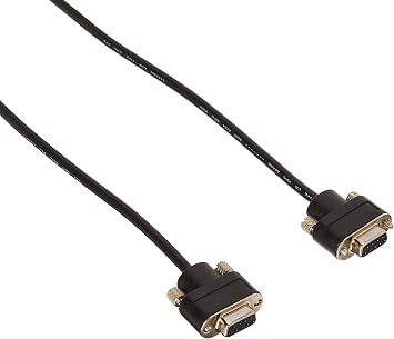 C2G 52180 Serial RS232 DB9 Null Modem Cable with Low Profile Connectors F/F, in-Wall CMG-Rated, Black 35 Feet, 10.66 Meters