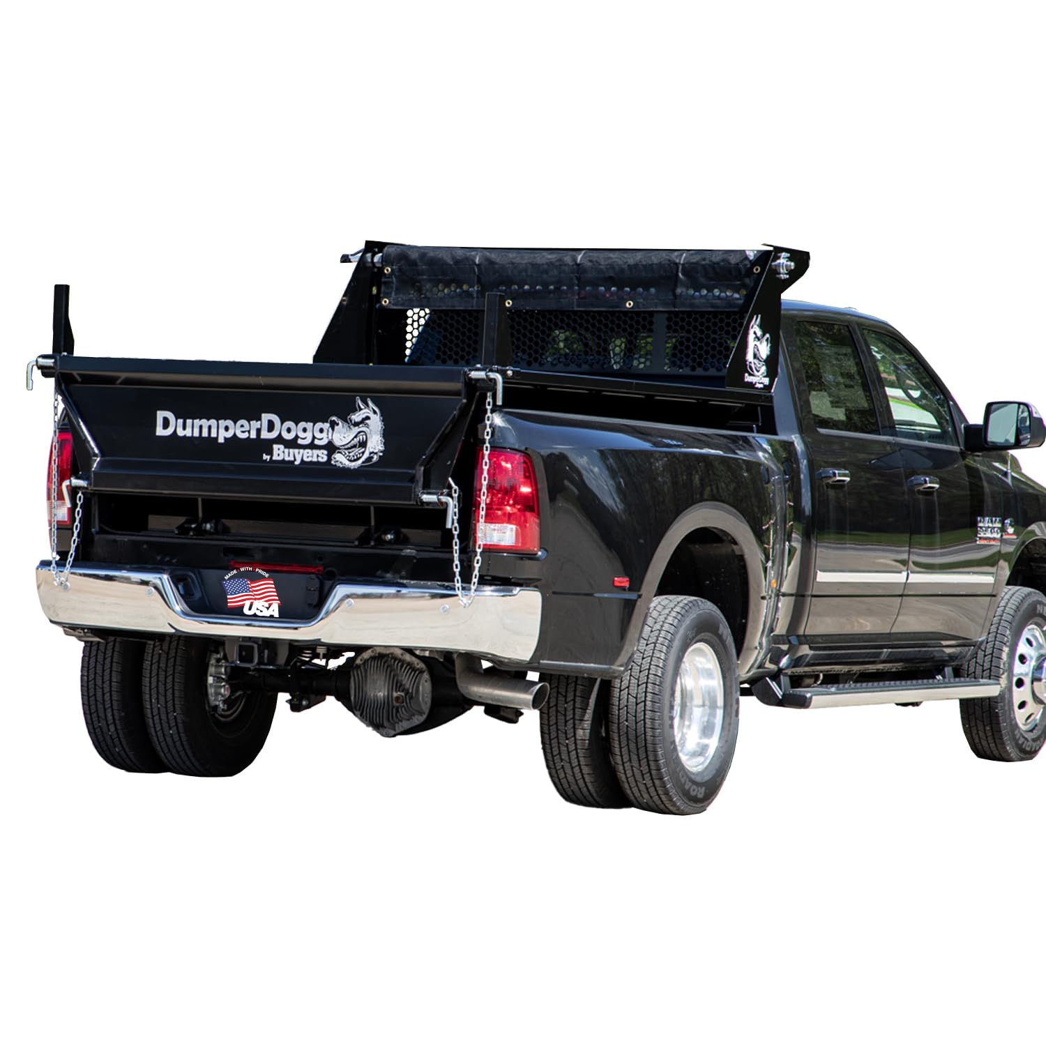 Buyers Products DumperDogg 5531001 8 Foot Steel Dump Body Insert, Corrosion Resistant Black Powdercoat, Truck Dump Body Insert With Indicator Kit For 3/4 Ton or Higher Pickup Truck