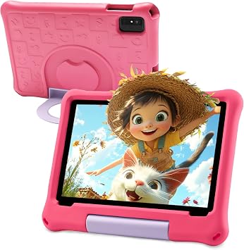 Kids Tablet 10 Inch, Android 15 Tablet for Kids, 8GB RAM + 64GB Storage, Octa-Core, WiFi 6, 5000mAh Battery, Pre-installed Kids Apps, Parental Control, EVA Protective Case, Tablets for Kids 6-12