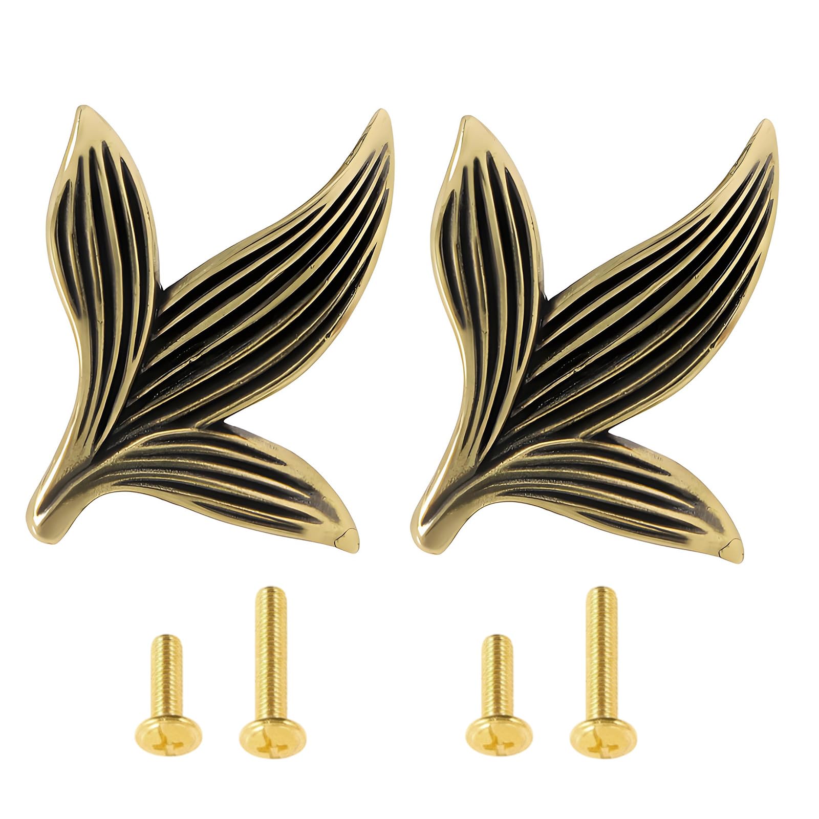 Carotoe Aged Color Modern Brass Cabinet Knob Drawer Pulls Leaves Shape Furniture Decorative Handle For Kitchen Cupboard Wardrobe Leaves Shape Drawer Handles Dressers Replacement