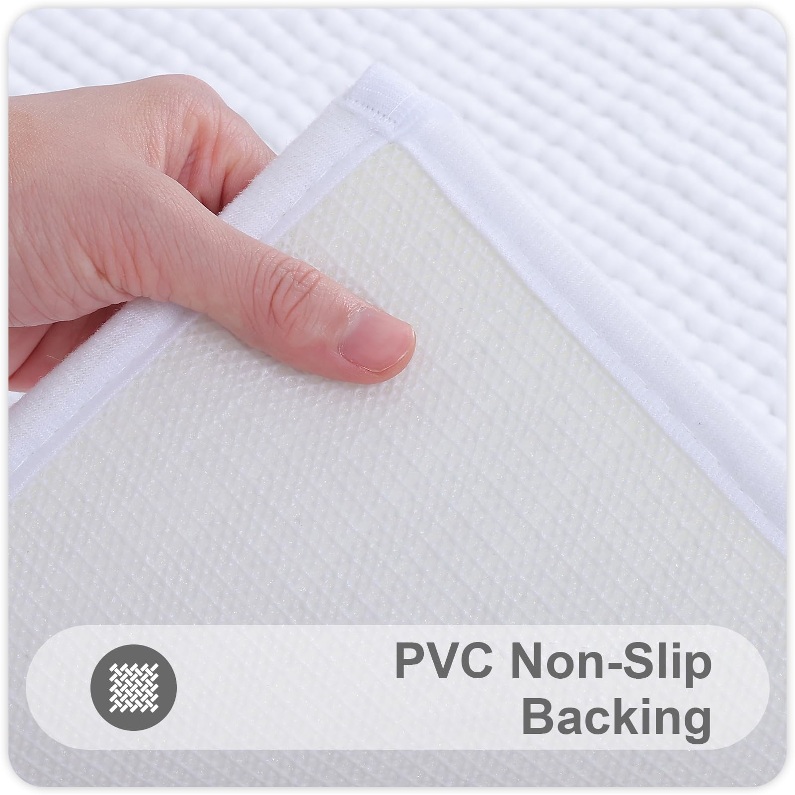 smiry Non Slip Chenille Bath Mat, 60 x 120 cm, Extra Soft Large Bathroom Mat Runner - Image 4