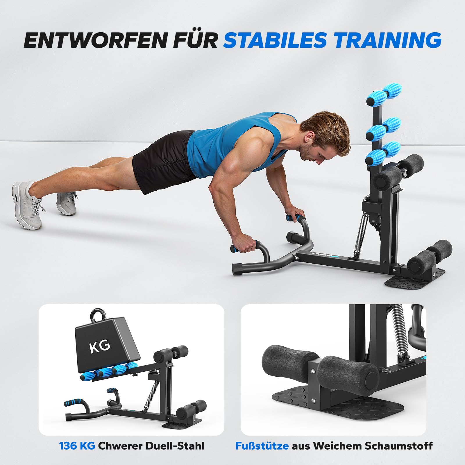 MERACH Kniebeugen Maschine, Deep Squat Machine mit 3 Stufen Widerstand & MAX 136 KG, Sicher & Einfach zu Bedienen, Kniebeugen Trainer für Fitness, Straffung, Rehabilitation, Krafttraining