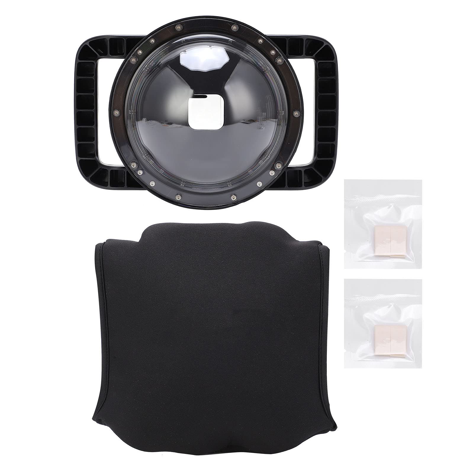 Denash Carcasa para Cámara Domo, Carcasa Protectora Portátil de Doble Puerto, Resistente Al Agua, Duradera, 93% de Transmitancia de Luz, Acrílico + Aleación de Aluminio para Cámara de