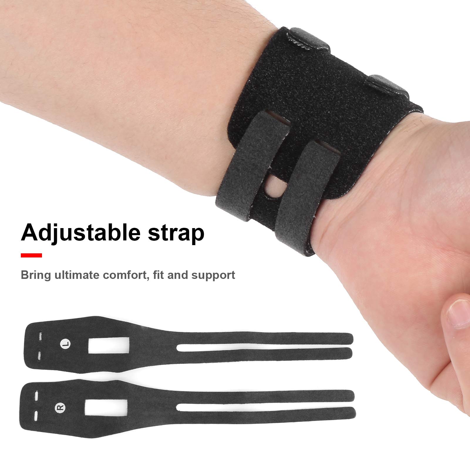 Wrist Brace for TFCC Tears 2PCS Black Adjustable Wrist Wrap Compression Compression Strap Ulnar Nerve Bandage Support for Weight Bearing Strain Exercise - Image 3