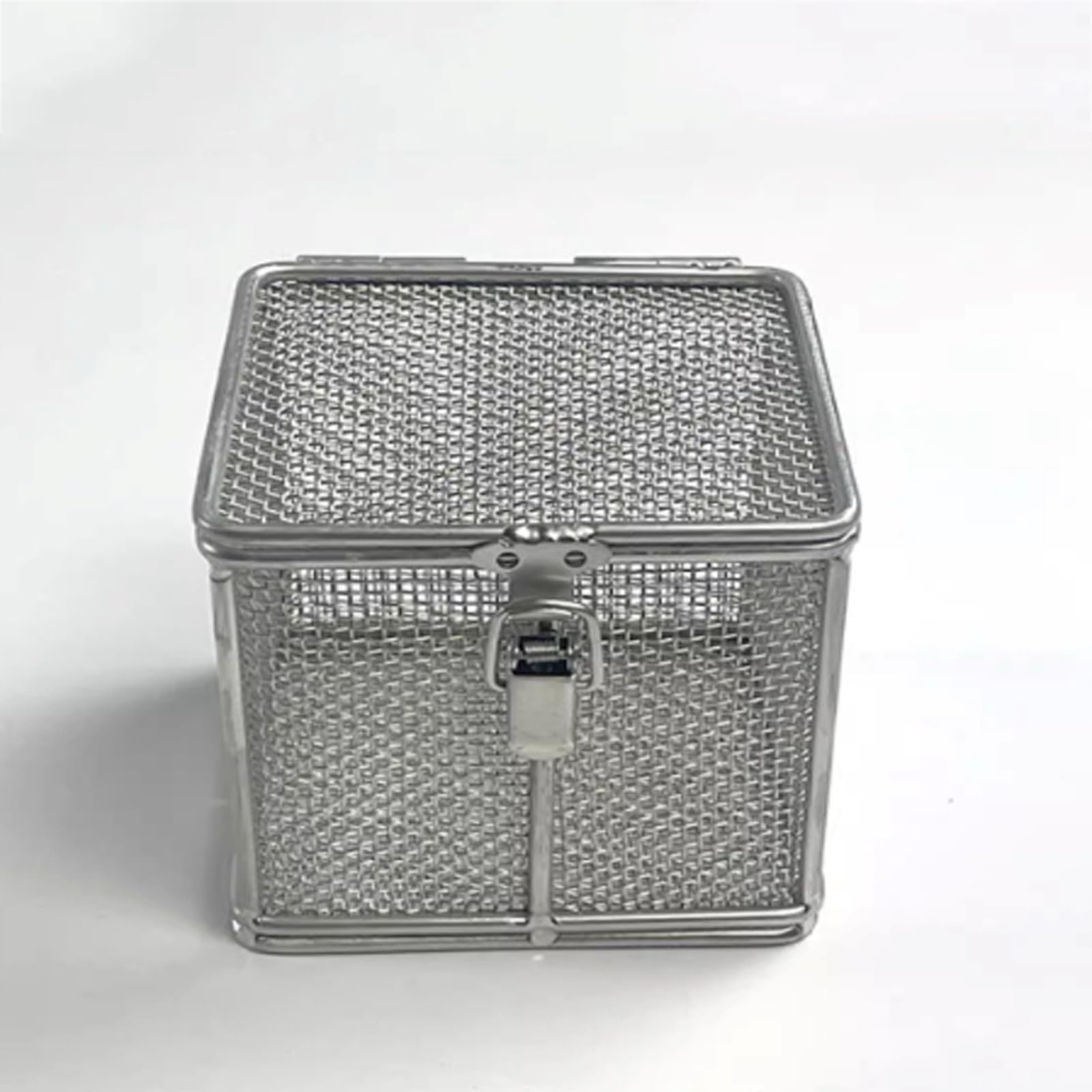 Vassoio for Chirurgia Medica, con Coperchio, Rete da 0,08 Pollici | Cestello in rete for sterilizzazione in acciaio inossidabile 304, interventi chirurgici, strumenti dentali(3.9in*3.9in*3.9in)