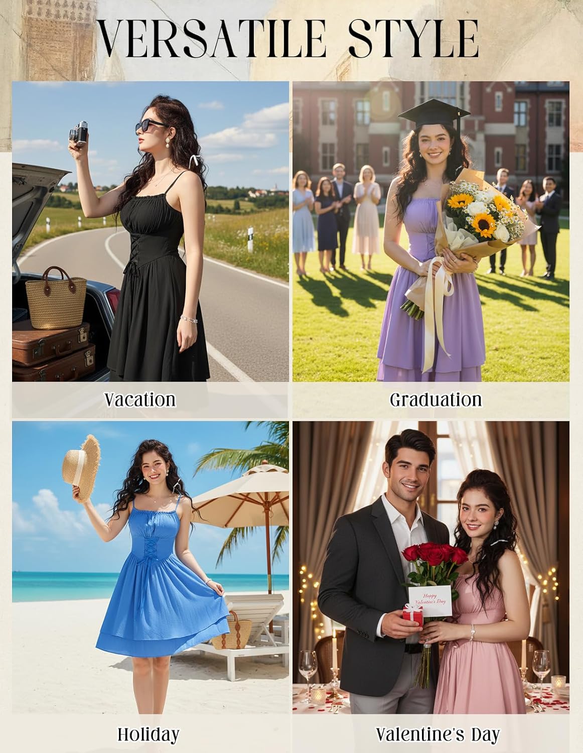 Scarlet Darkness Corset Mini Dress for Women Teens Fairy Chiffon Sundress Graduation Dresses - Image 5