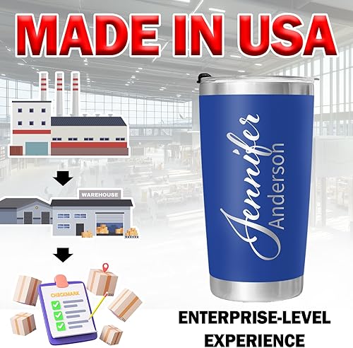 Miniatura 4 de Vaso personalizado con nombre de texto, vaso de acero inoxidable personalizado, regalos de agradecimiento a los empleados, regalos de jubilación