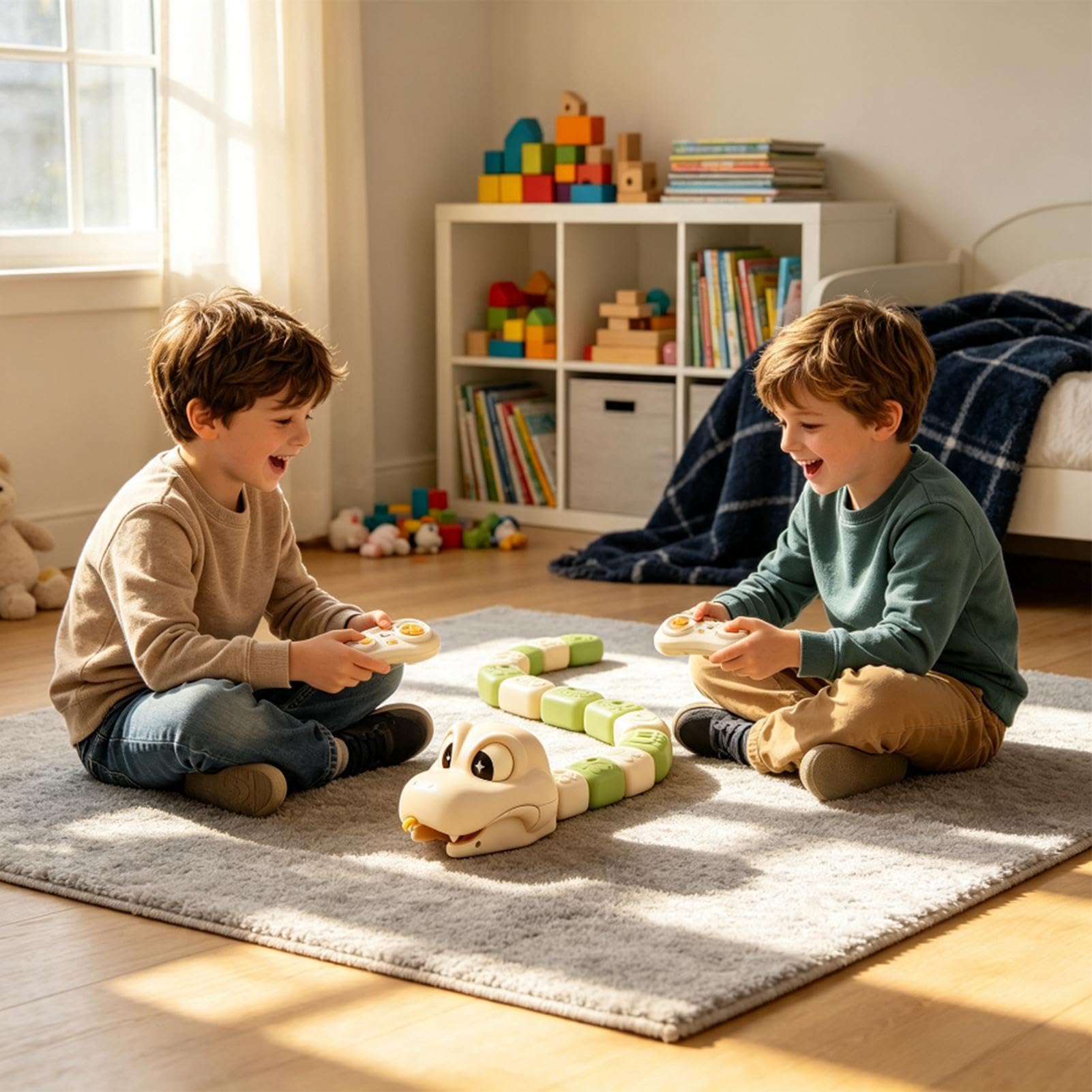 Set Di Elettrico Per Bambini Interattivo Di Corsa Magnetico Con Serpente | Con Suoni E Serpente Giocattolo Telecomandato Per Compleanno Natale Bambini E Bambine
