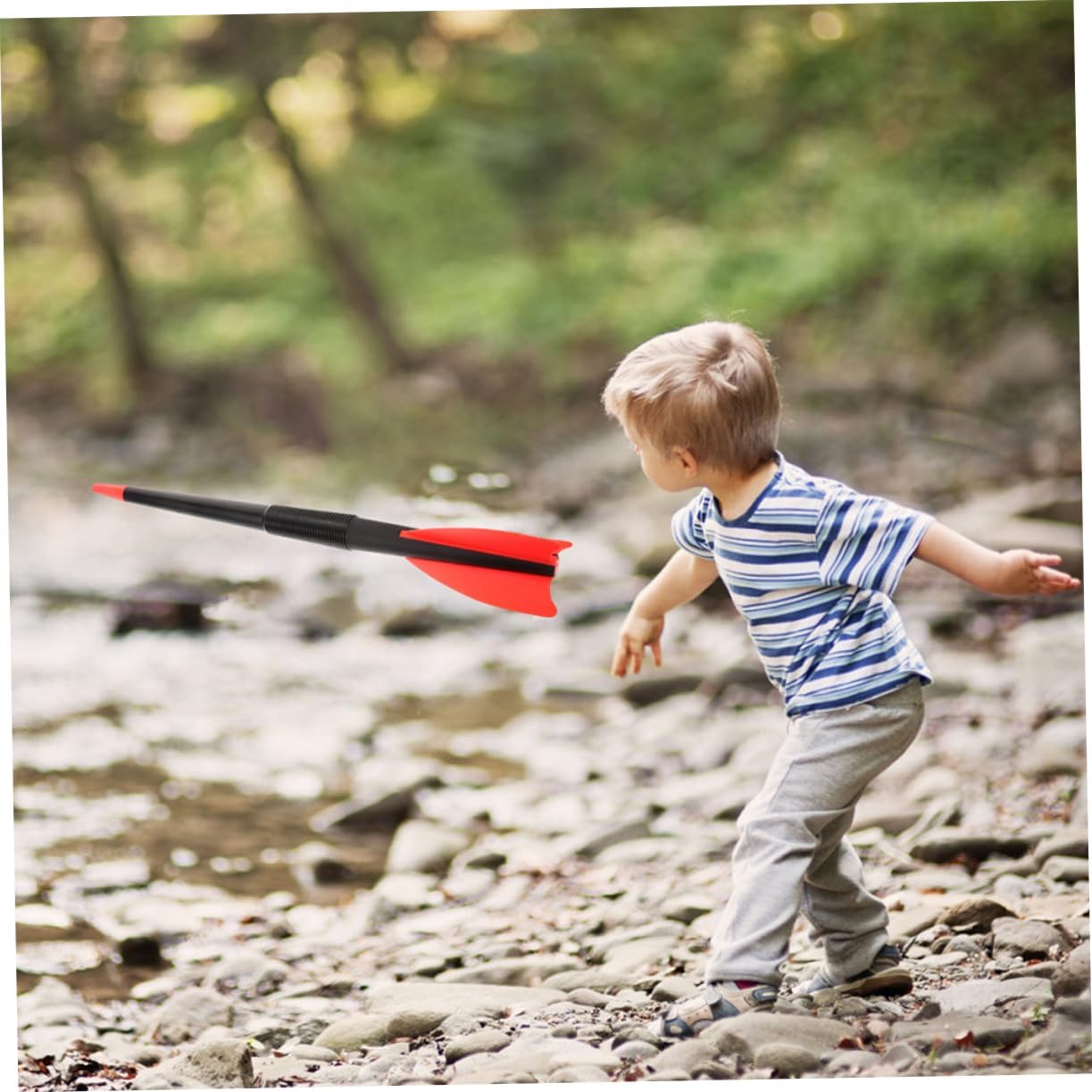 Totority 2pcs Soft Plastic Javelin for Boy Girl Adults Gram Training Prop for School Athletics Practice Dual Colors Red Green Beginners Competitions