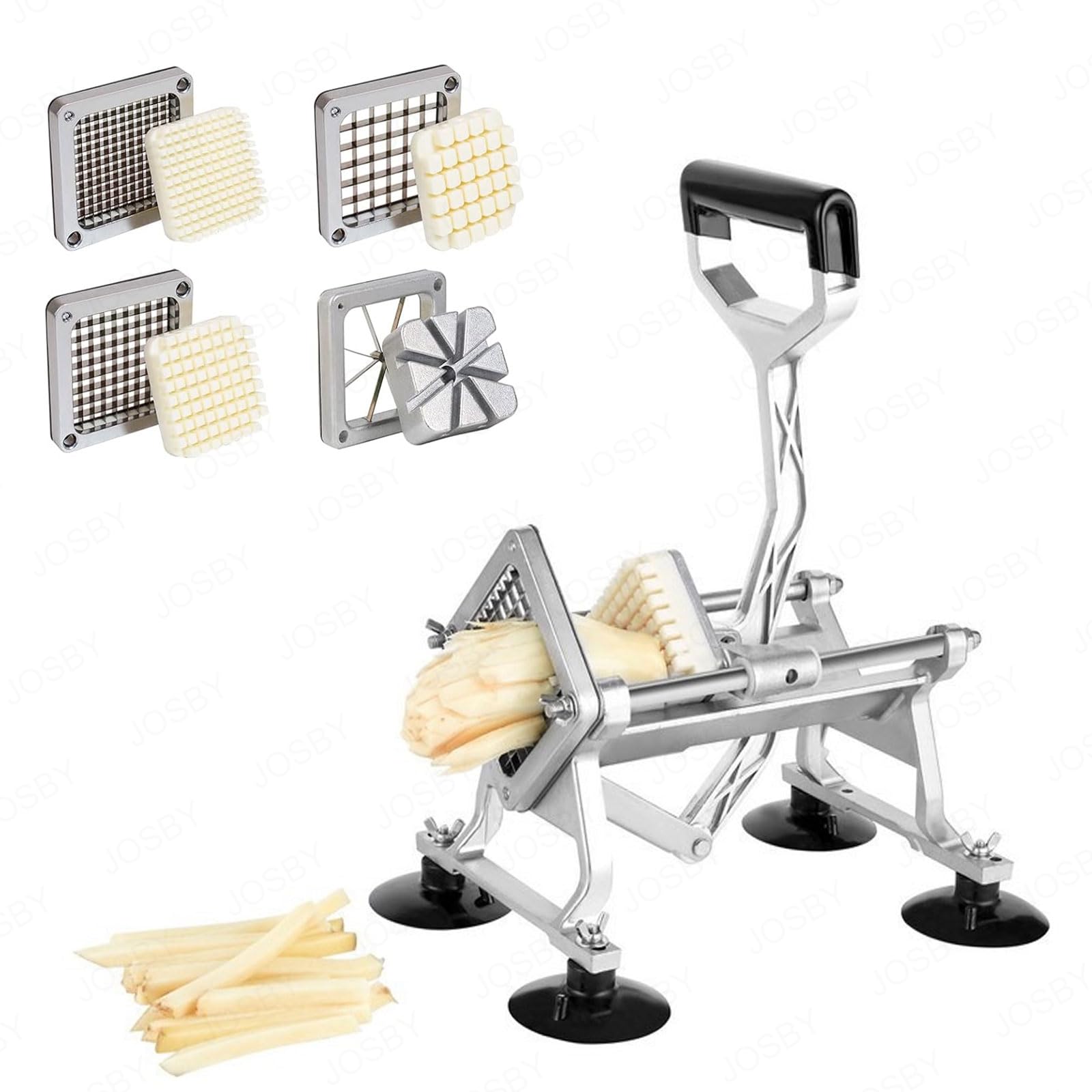 Coupe-frites manuel pour pommes de terre, légumes avec lames de 6 mm, 9 mm, 13 mm, ventouses pour cafétérias, snack-bars et usage domestique