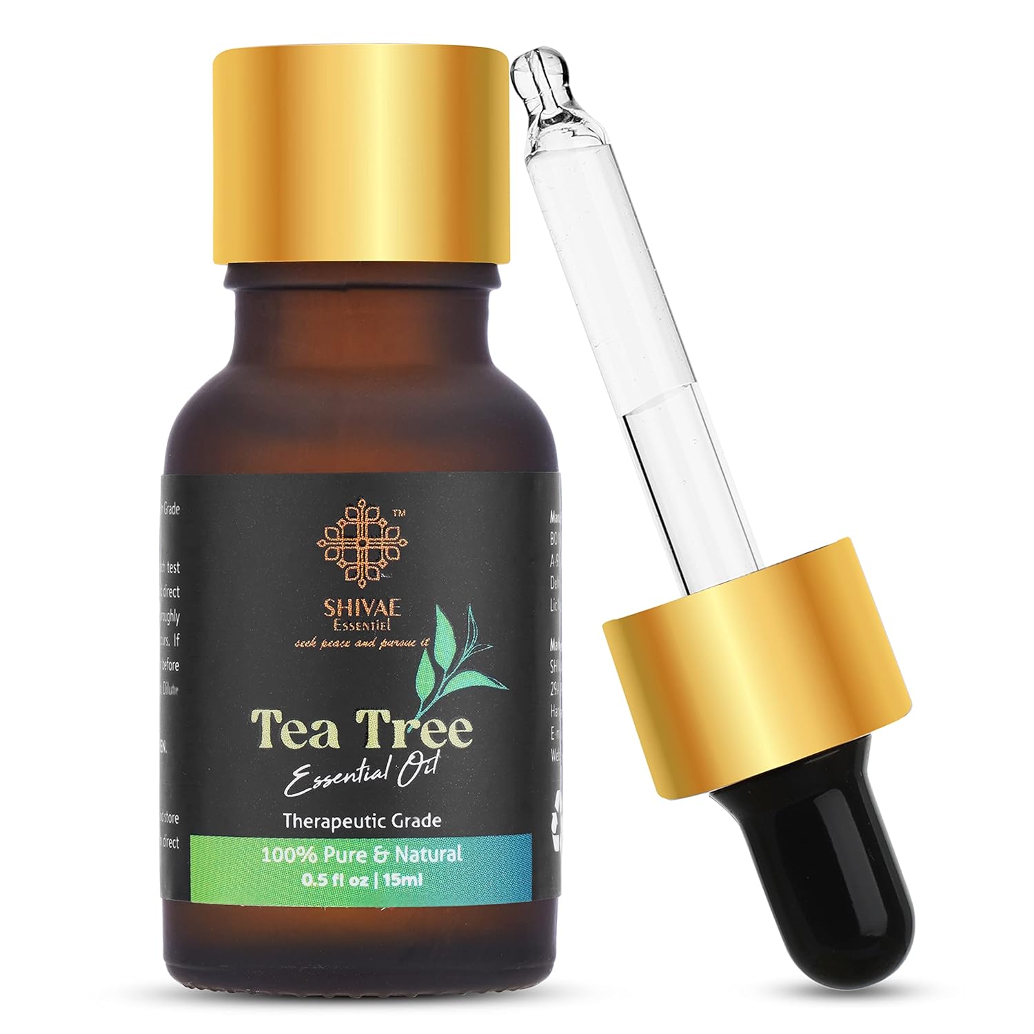 SHIVAE Essentiel Tea Tree Essential Oil 100 Natural & Pure, FDA Approved, with Glass Dropper