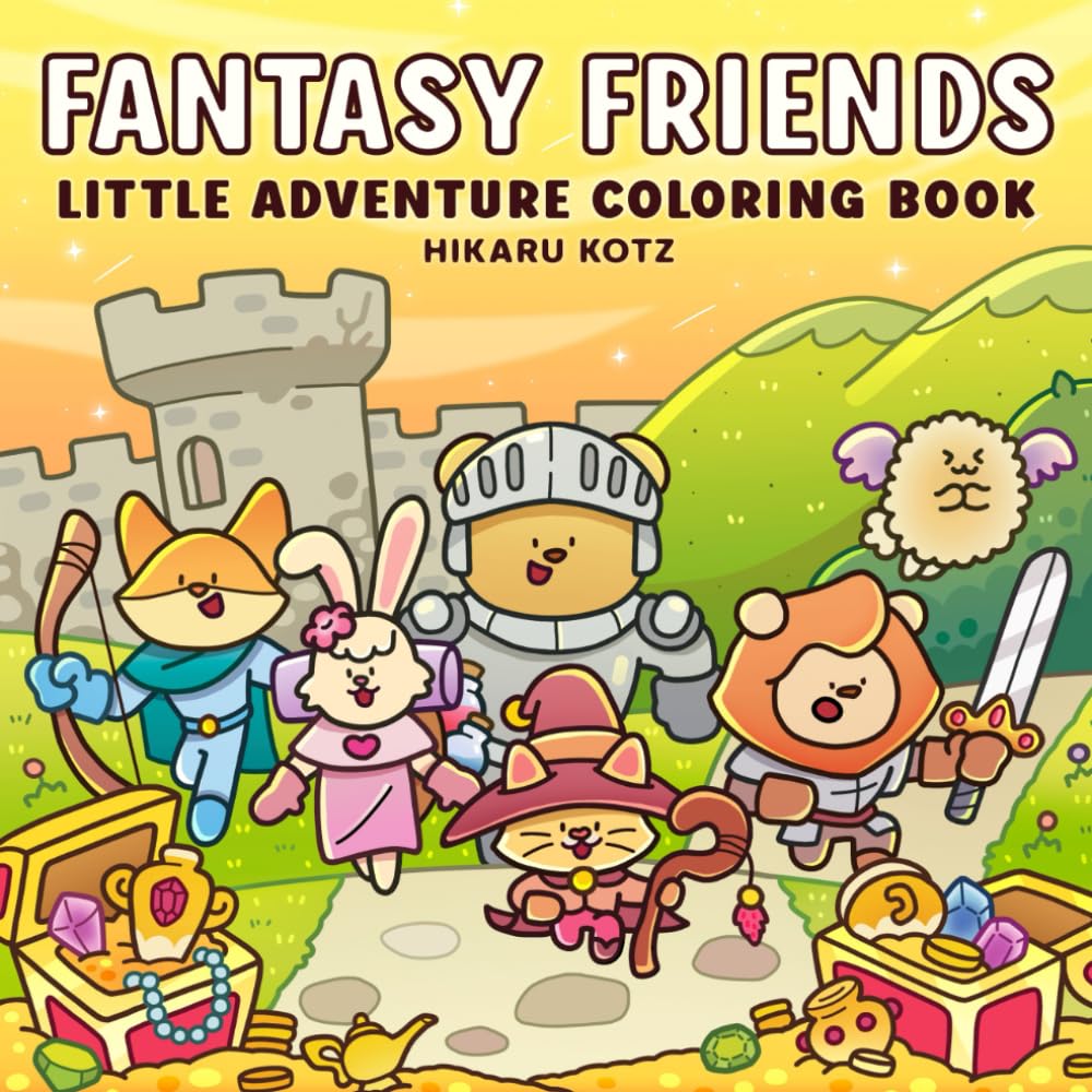 Fantasy Friends: Little Adventure Coloring Book for Adults and Teens