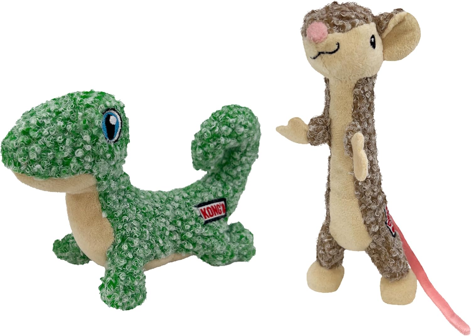 KONG Luvs Crinkle Textured Cat Toy Stuffed with Catnip (Mouse/Lizard Combo)