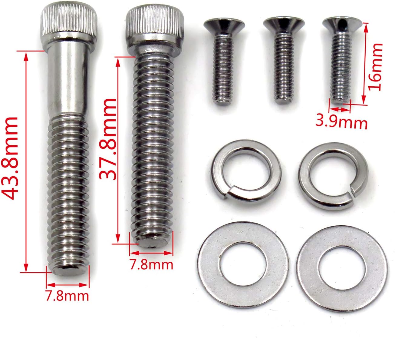 HTTMT MT252-003+TTT003- Motorcycle Chromed Billet Custom Running Acrylic Mirrors Compatible with H-D Dyna Wide Glide Maltese Cross Emblem Flame Style