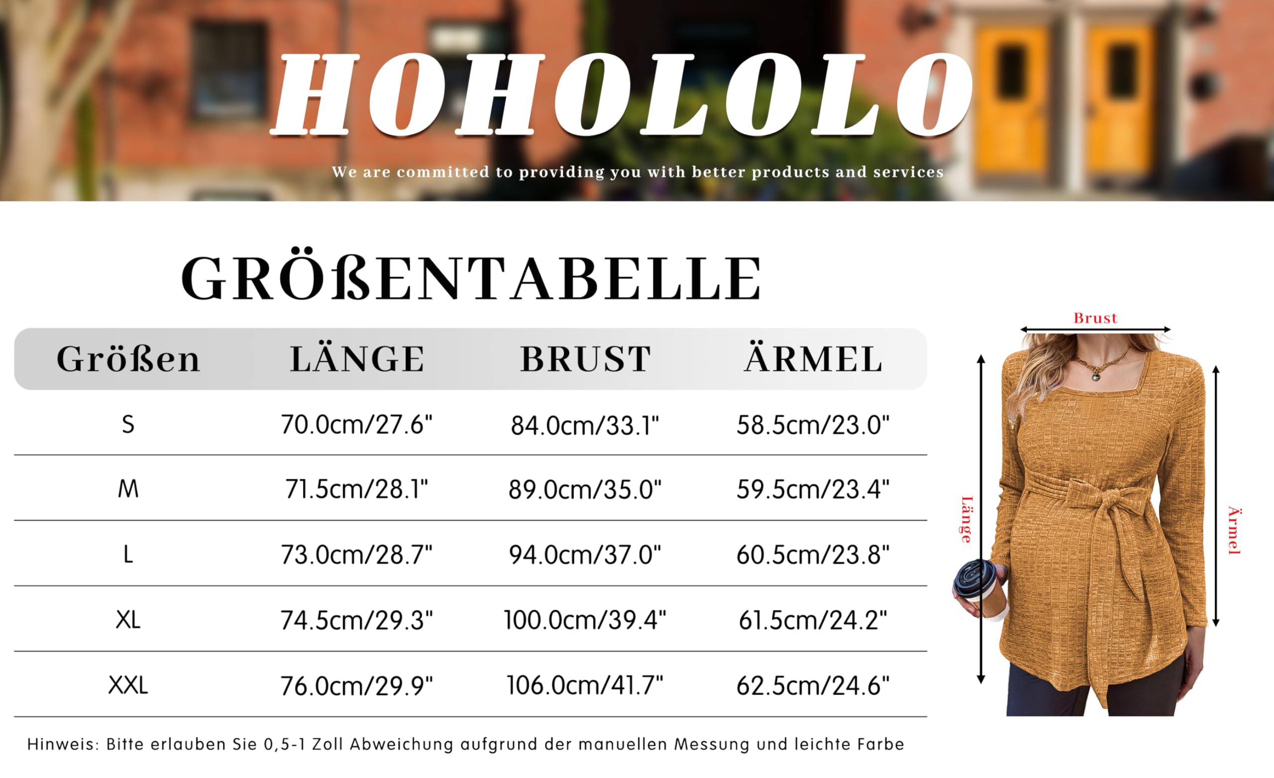 hohololo Jersey de maternidad para mujer, manga larga, camiseta embarazada, túnicas de punto, suéter de embarazo