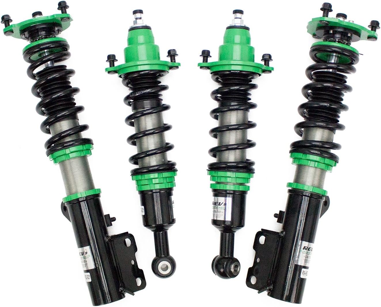 Rev9 R9-HS2-021 Hyper-Street II Coilover Suspension Lowering Kit, Mono-Tube Shock w/ 32 Click Rebound Setting, Full Length Adjustable, compatible with Mitsubishi Lancer (CX/CY) 2008-17