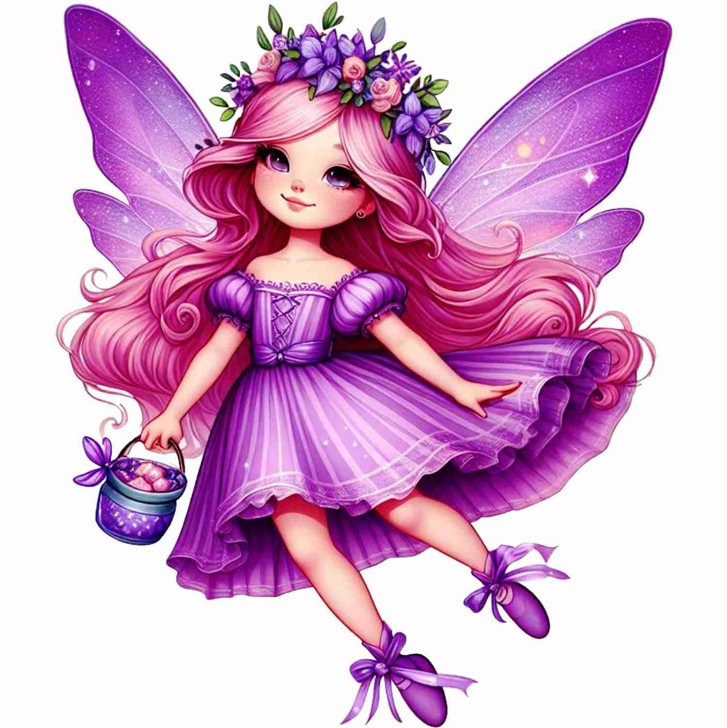 SkyOlla Fairy Theme Wall Stickers for Kids | Princess Room Wall Decals | Self Adhesive Cute Girl Wall Art | Vinyl Kids Room Decor Sticker for Nursery Walls (Pack of 1)-image-7