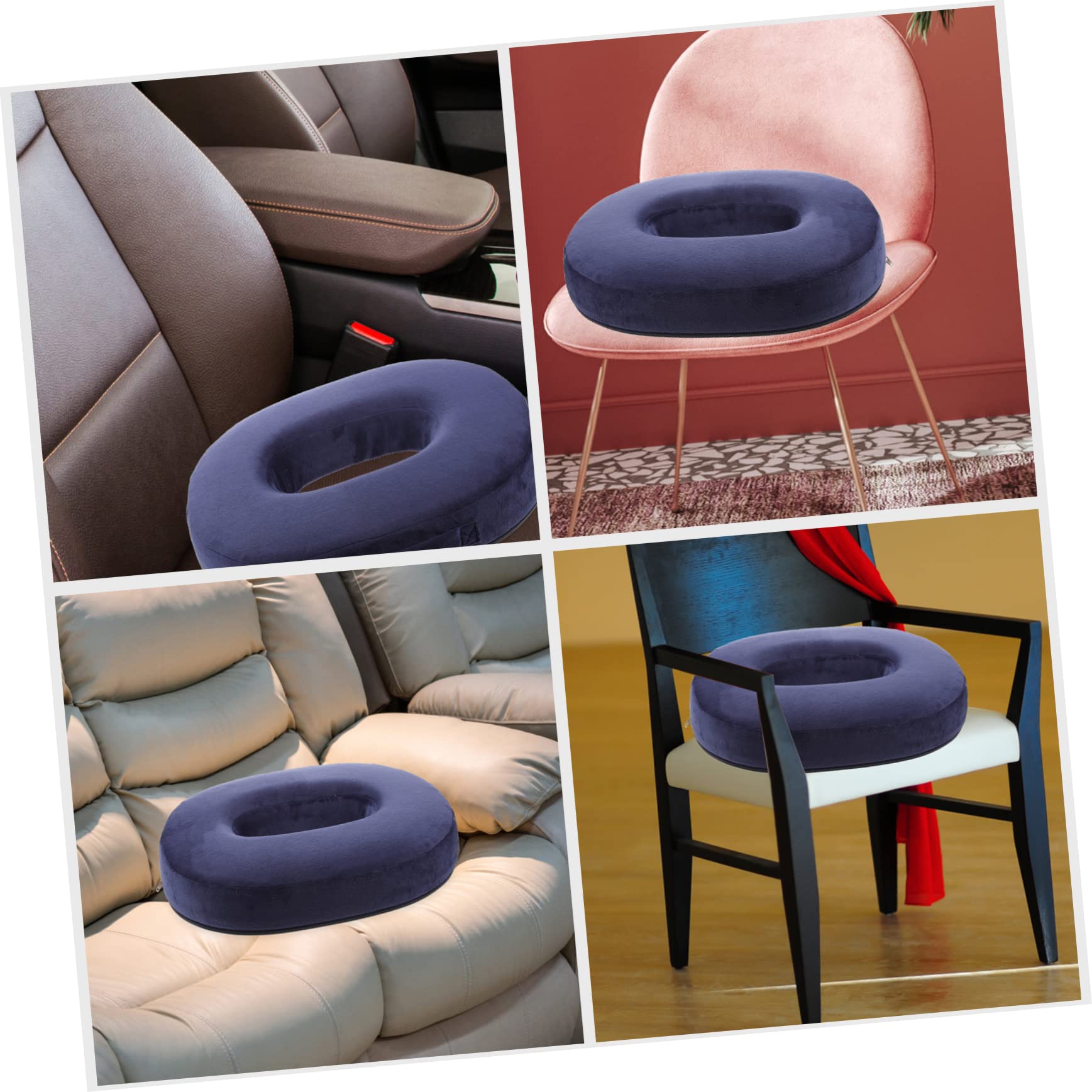 Homoyoyo de Asiento Reduce la Presión Coxis de Felpa Cojín para Oficina Tipo Donut Alta Rebote Cómodo y Coche Durante Viajes y Trabajo