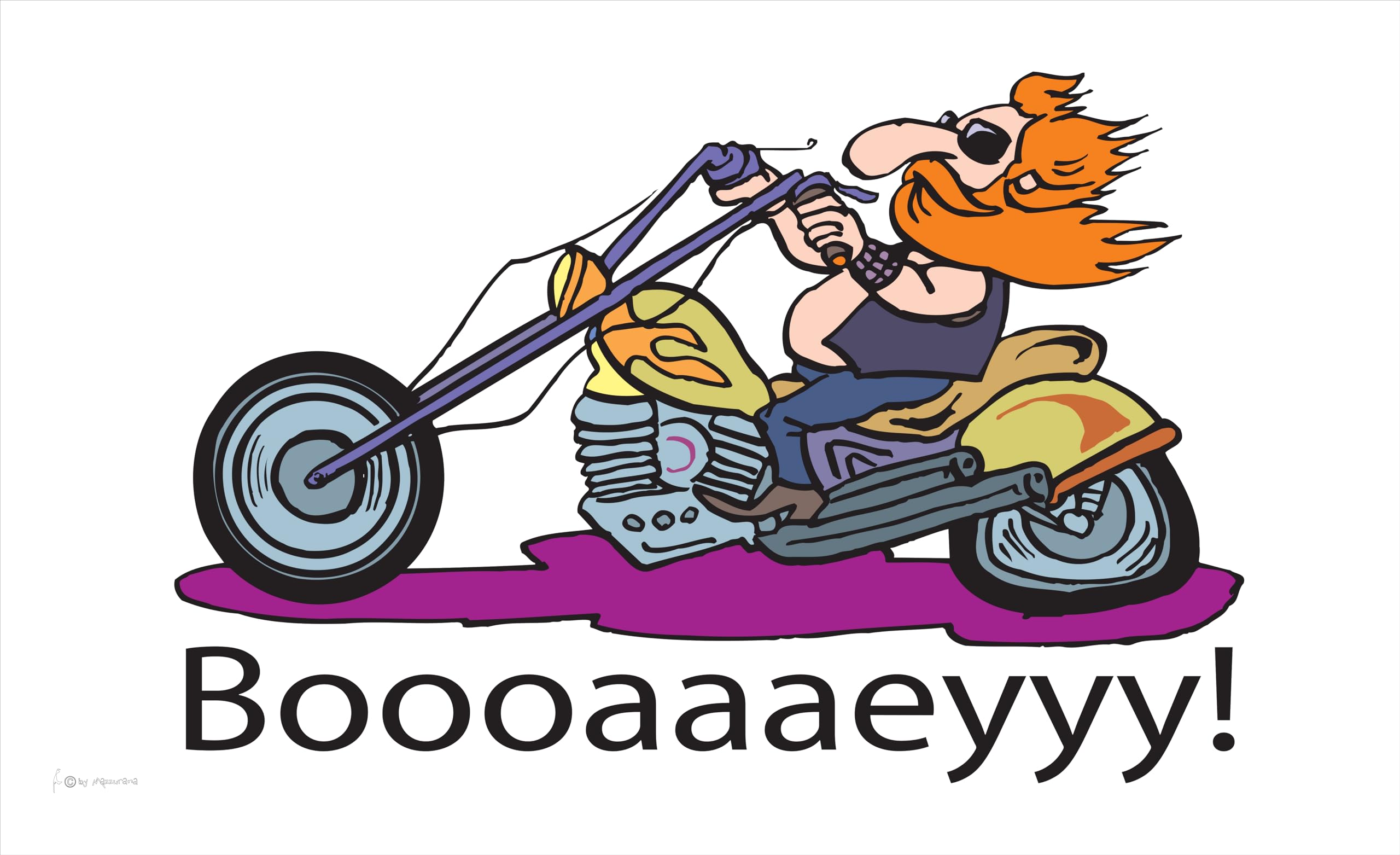 Drapeau de moto Biker Boooaaaeyyy grand format 500x300 pavillon de navire