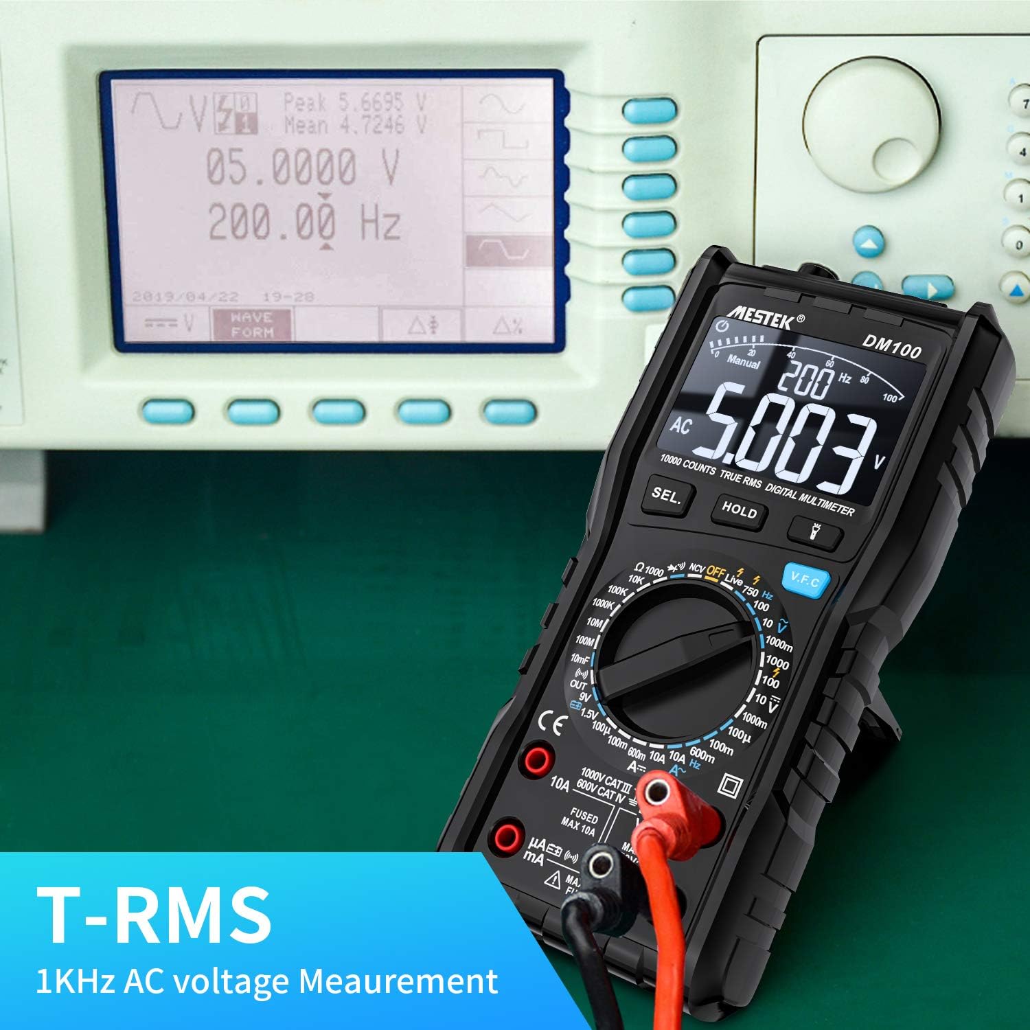 Digital Multimeter Spannungsprüfer AC DC Strommessgerät Stromzähler MESTEK Spannung Tester NCV VFC Amp Volt Ohm Hz Dioden Widerstand Frequenz Kapazität Hochgeschwindigkeits Verbrennungsschutz