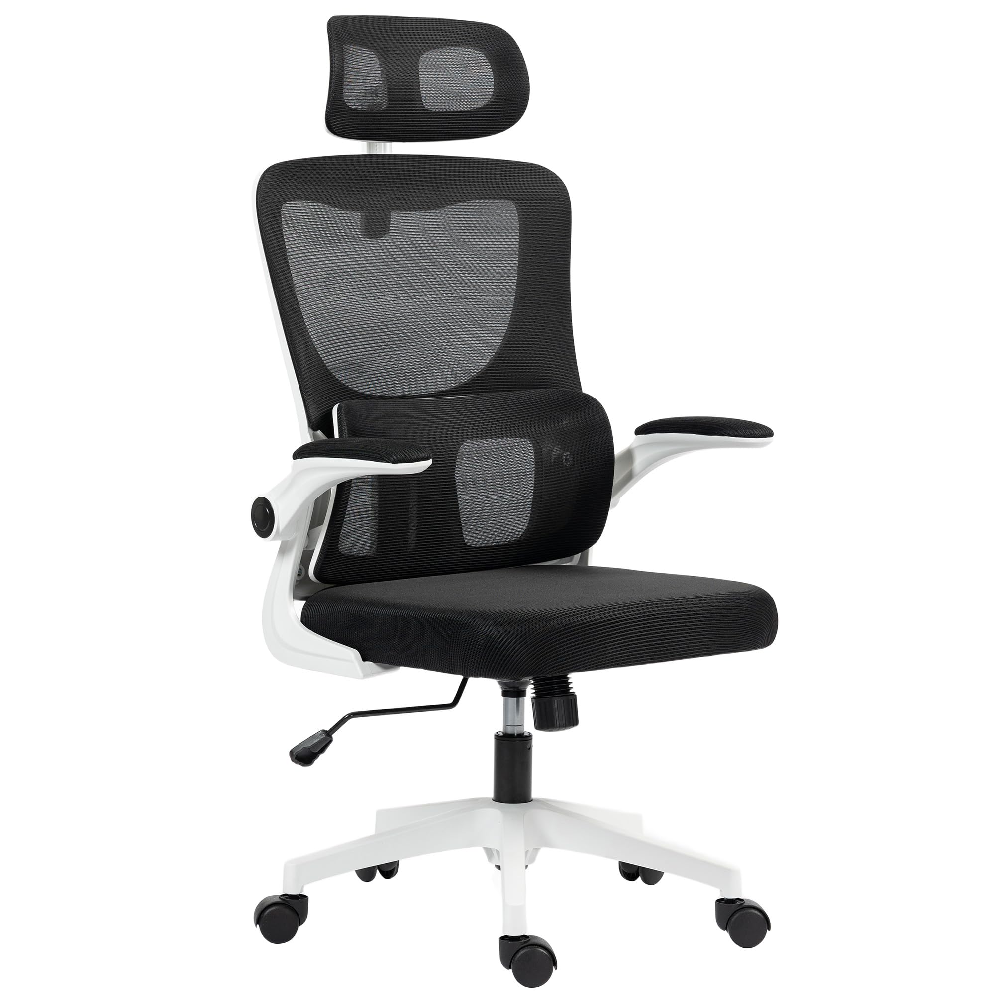 Vinsetto Mesh Office Chair With Adjustable HeadrestLumbar SupportBlack from B&Q