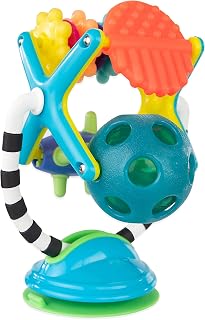 Sassy Teethe & Twirl Sensation Station 2-in-1 Suction Cup High Chair Toy | Developmental Tray Toy for Early Learning | for Ages 6 Months and Up