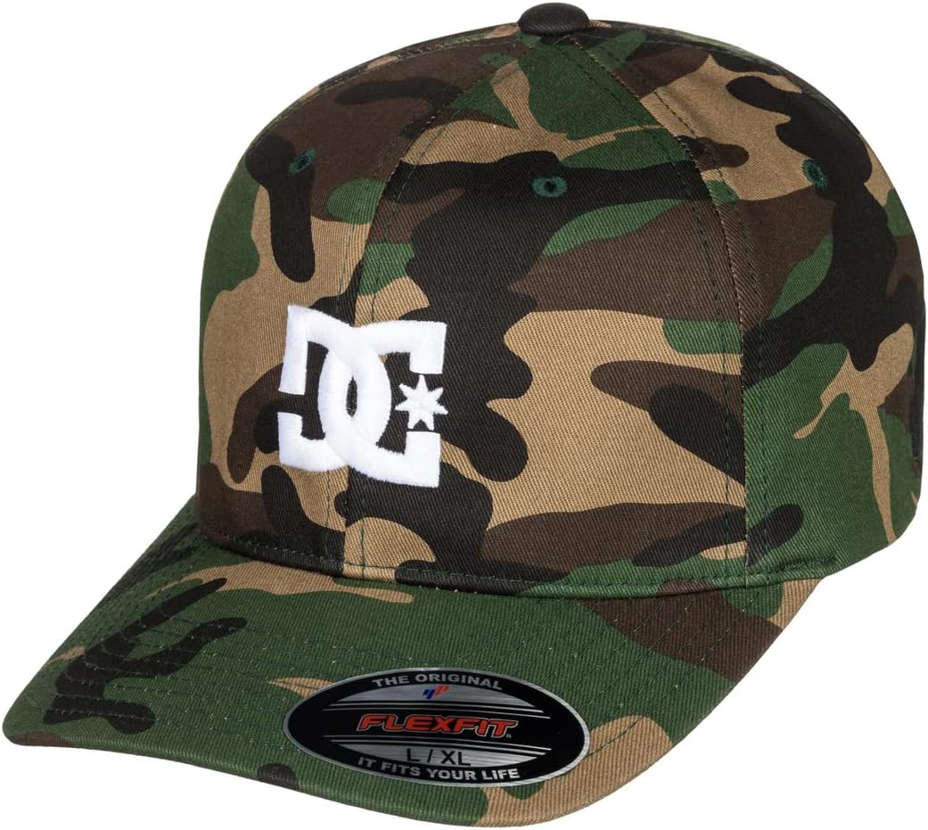 DC Men's Cap Star Flexfit Hat, Campunula
