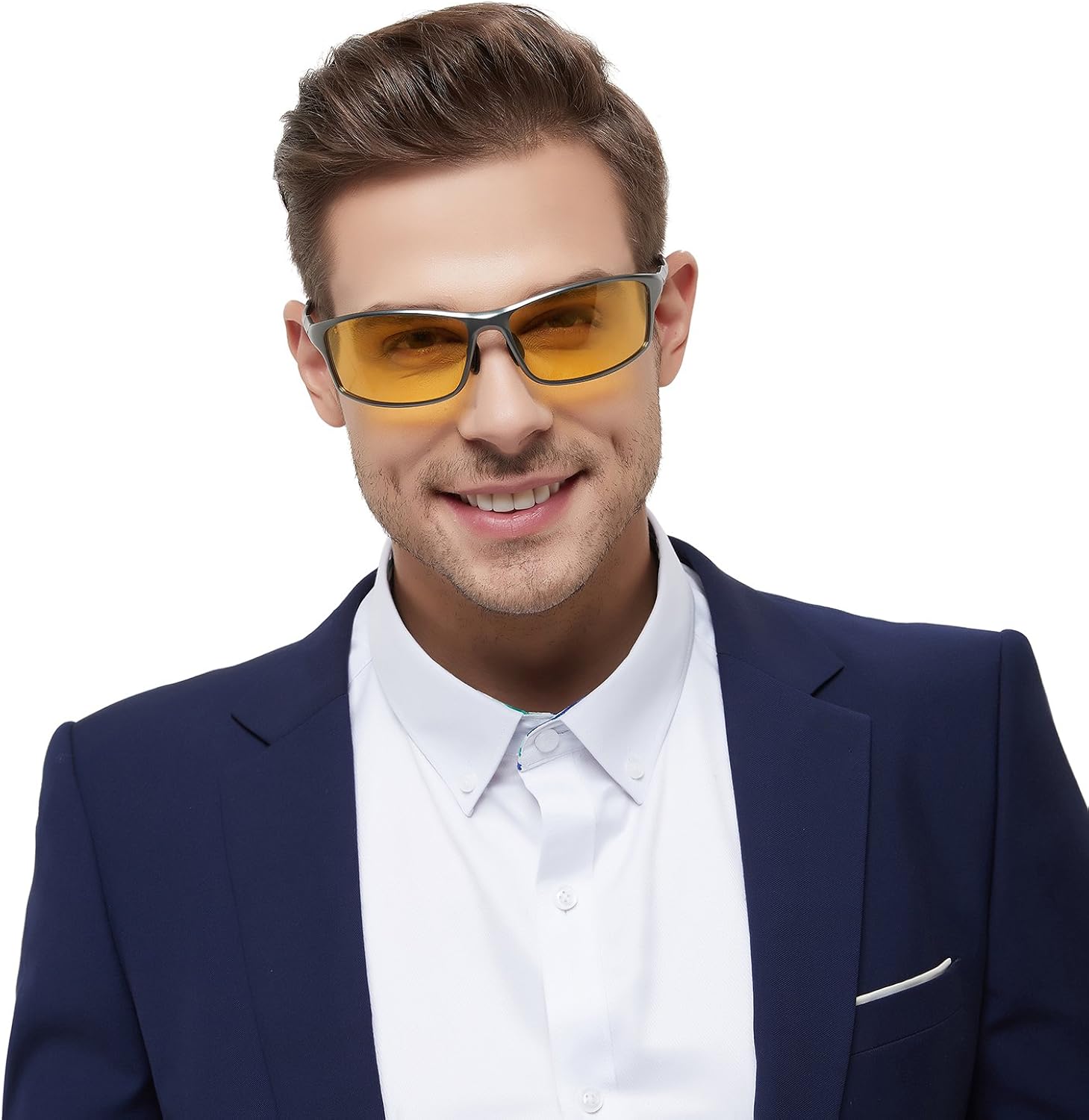 Miniatura 6 de SOXICK Gafas de conducción nocturna para hombre, gafas de visión nocturna para conducir mujeres gafas polarizadas amarillas antirreflejos