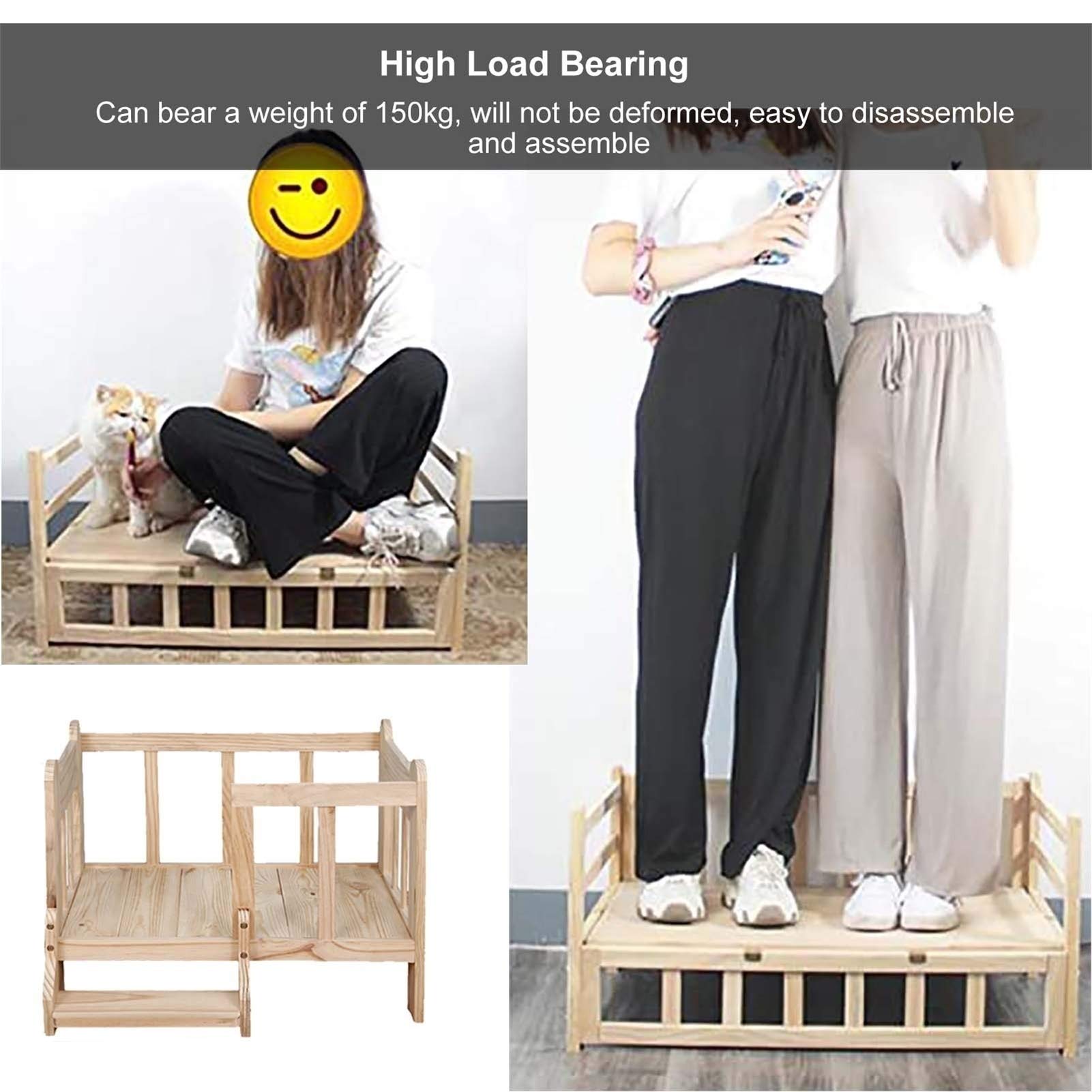 JLXJ Cama Para Perros Rosado Madera Perro Gatos Cama Para Grandes
