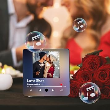 Custom Music Fridge Magnet with Photo Personalized Song Album Refrigerator Magnets Customized Spotif Plaque Magnet Gifts for Couples Music Lovers