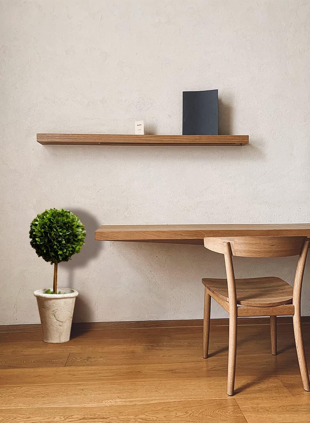 Serene Spaces Living Preserved Boxwood Ball Topiary in a Pot, Boxwood in Planters, Preserved Plant for Boxwood Table Decor, Boxwood Centerpiece, Measures 15" Tall and 6" Diameter