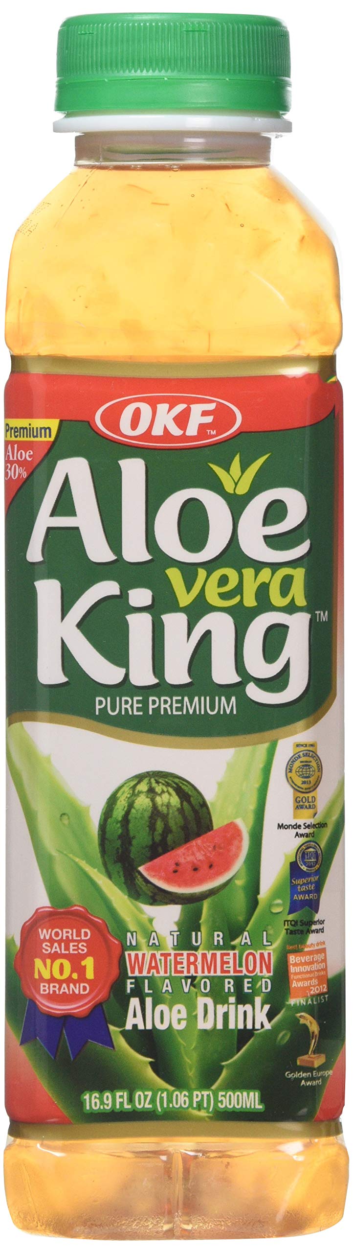 OKF King Watermelon Aloe Vera Drink, 500 ml, Pack of 20